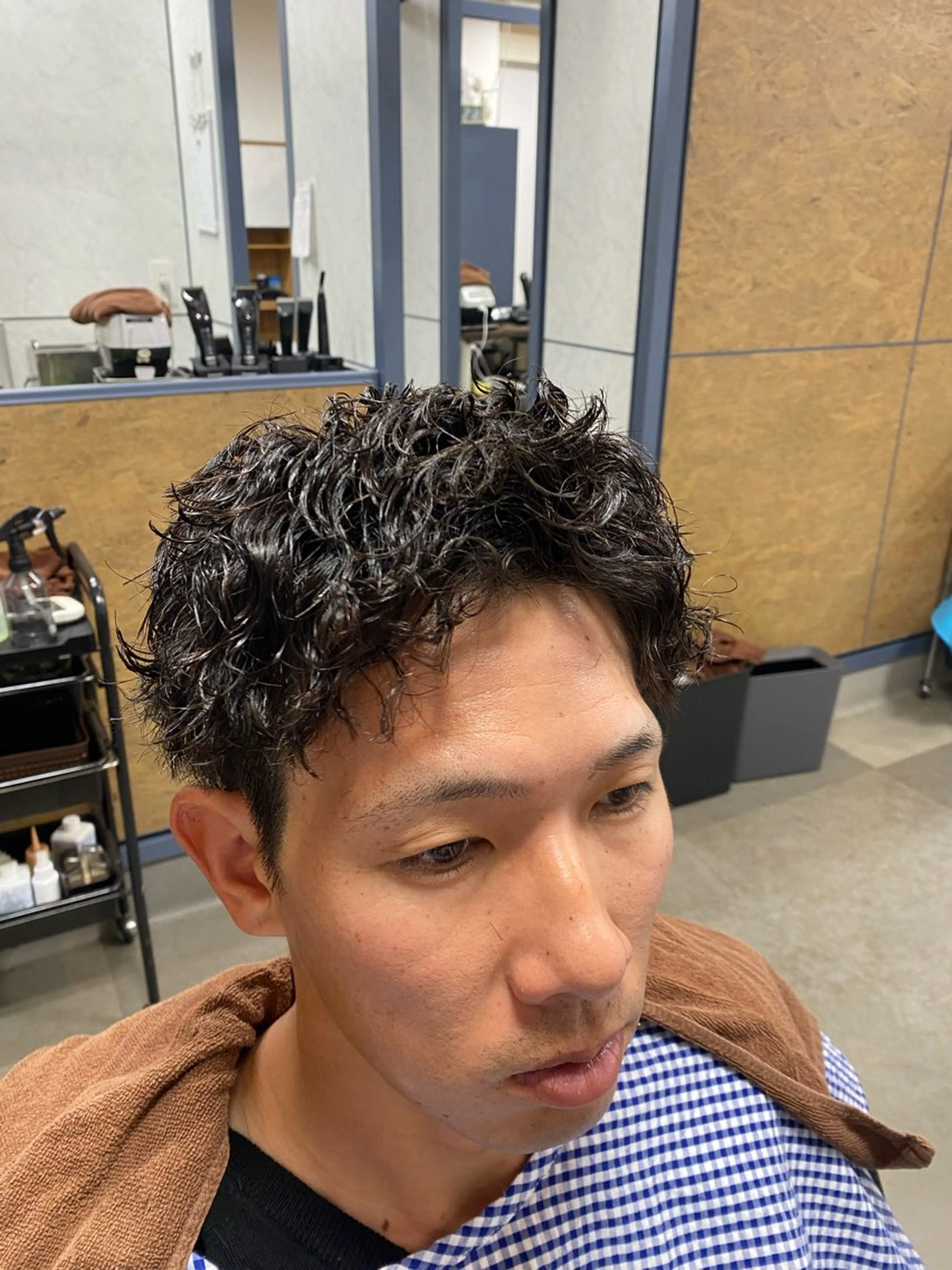 パーマ 湯浅 俊貴のヘアスタイル