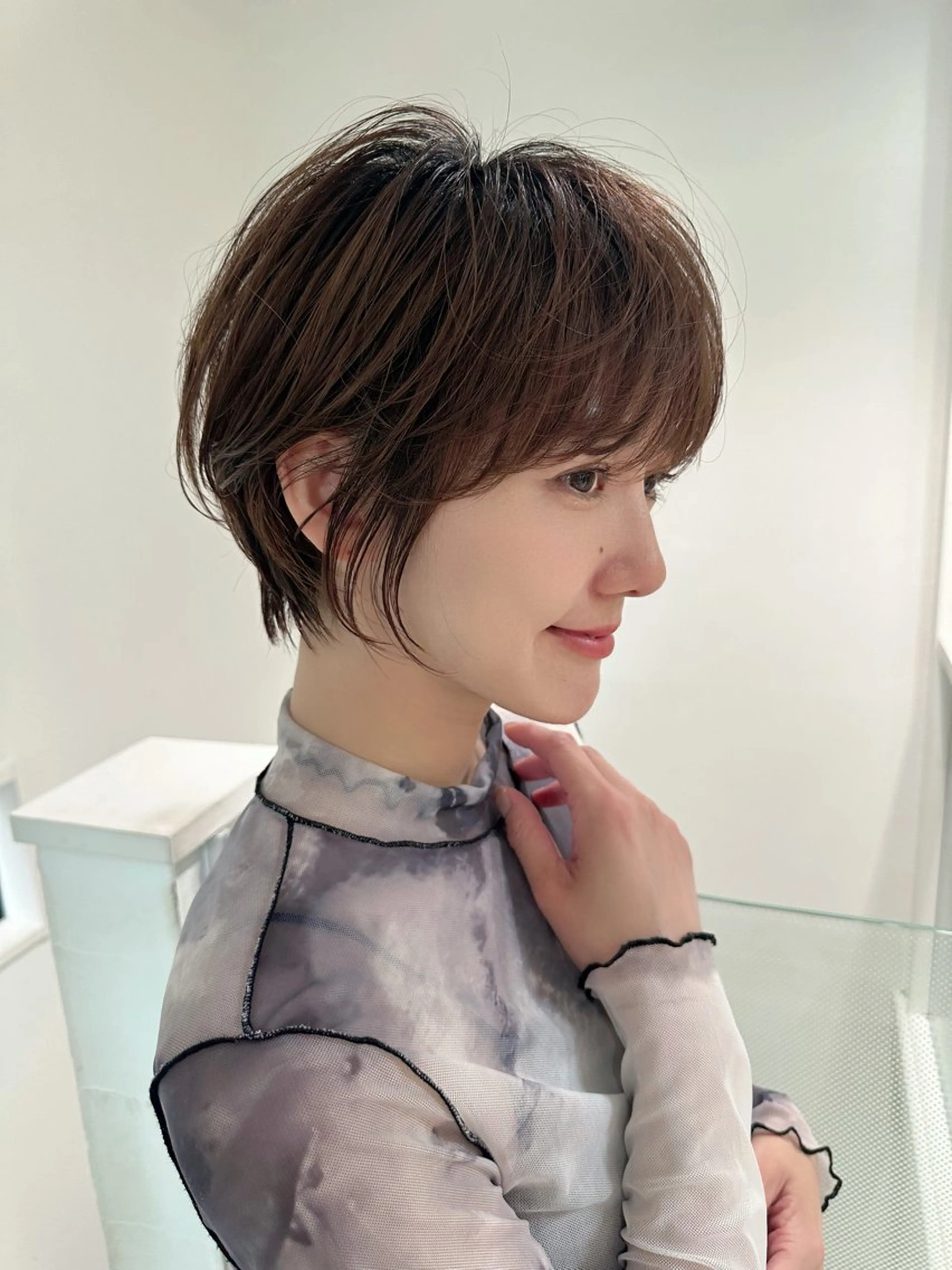 ショート ショートヘア 小顔カット カット ヘアカラー トリートメント ヘッドスパ taiga レイヤー /髪質改善/矯正🌈のヘアスタイル