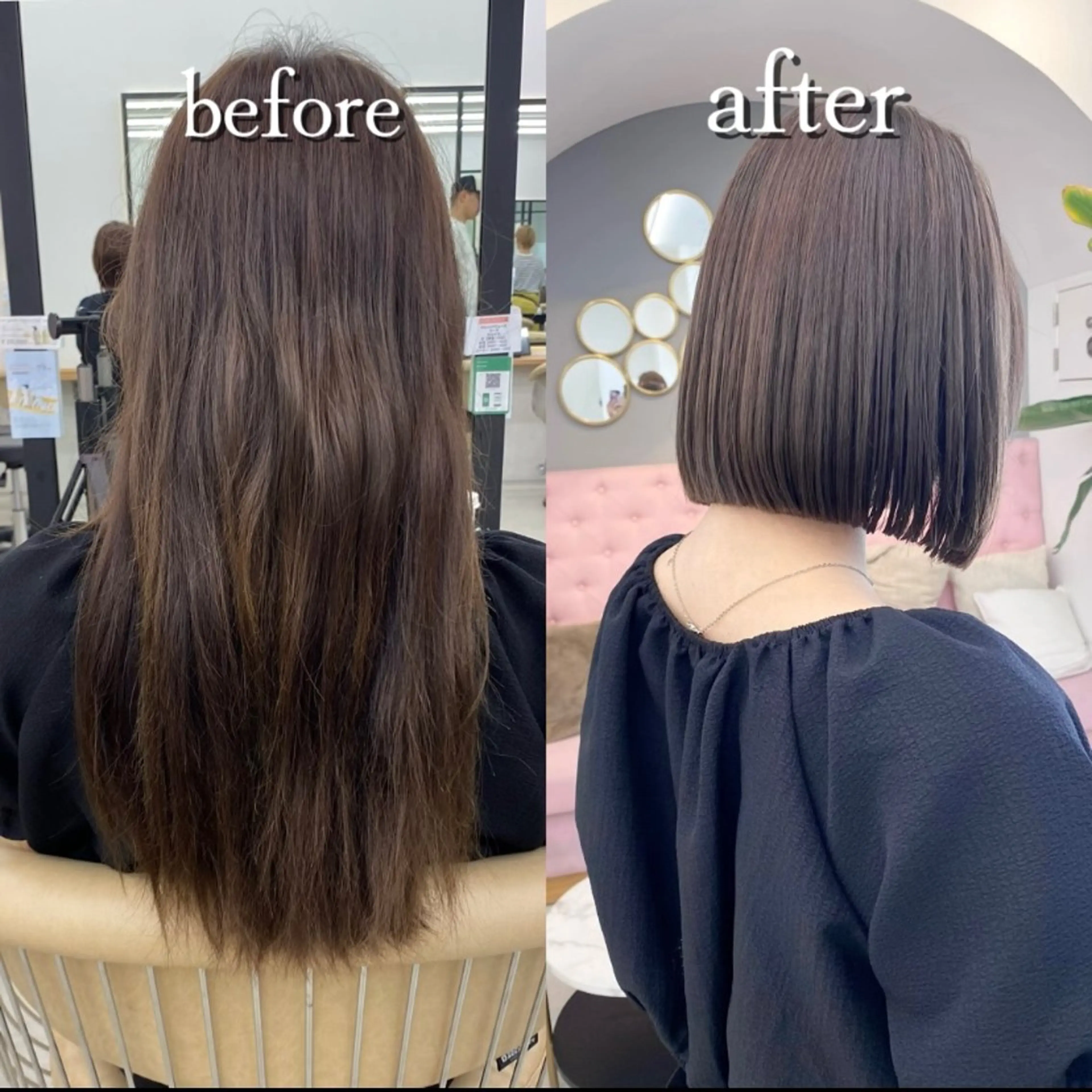 【ミニモ学割クーポン❣️】癖毛の方まとまりが欲しい方におすすめ❣️巻ける/地毛風縮毛矯正🫧+似合わせカットの写真