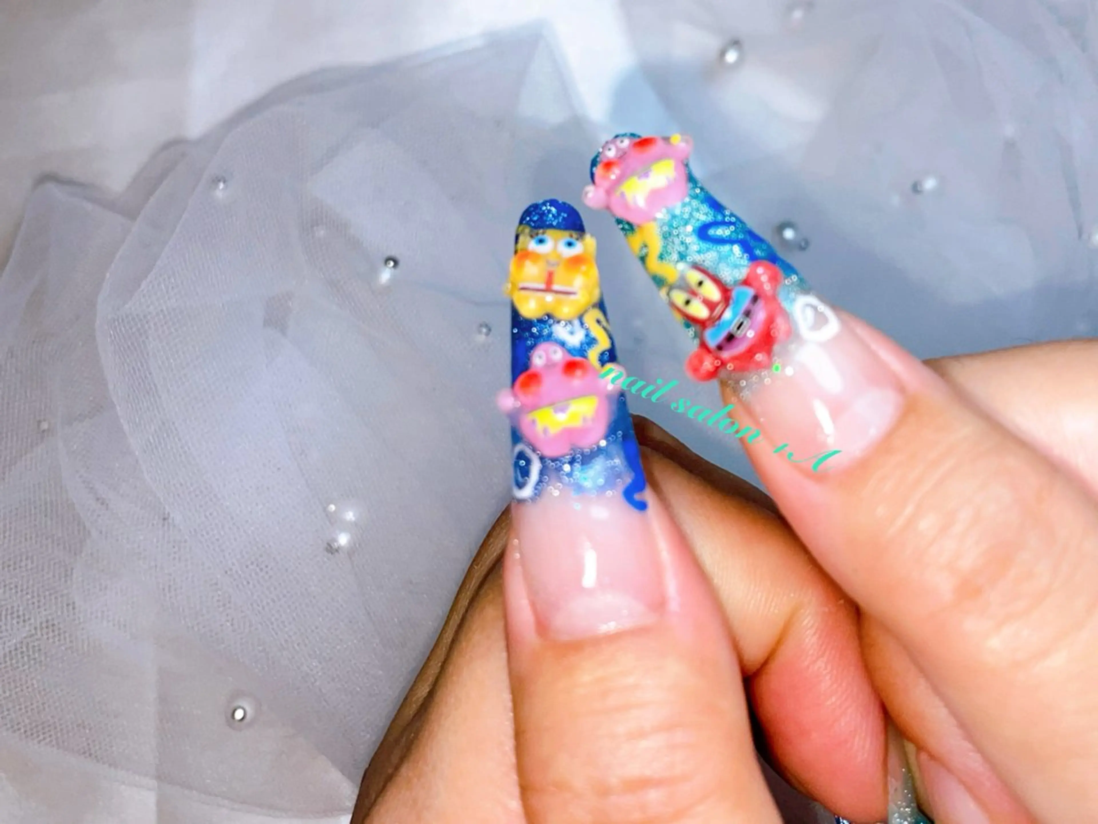 ロング ボブ ハンドネイル Nail Salon +Aのネイルデザイン