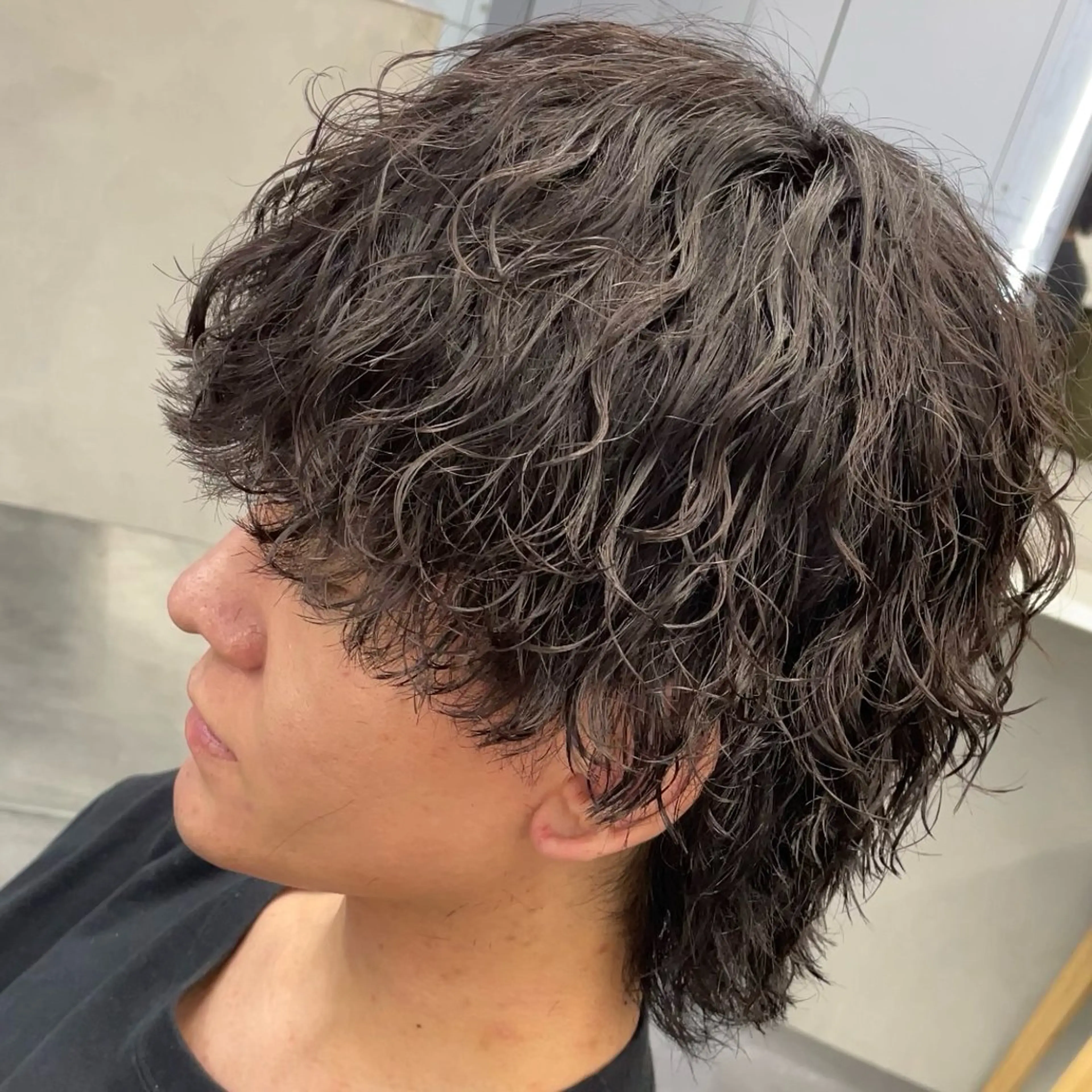 セミロング パーマ ヘアアレンジ メンズ fifth 石川 凪のヘアスタイル