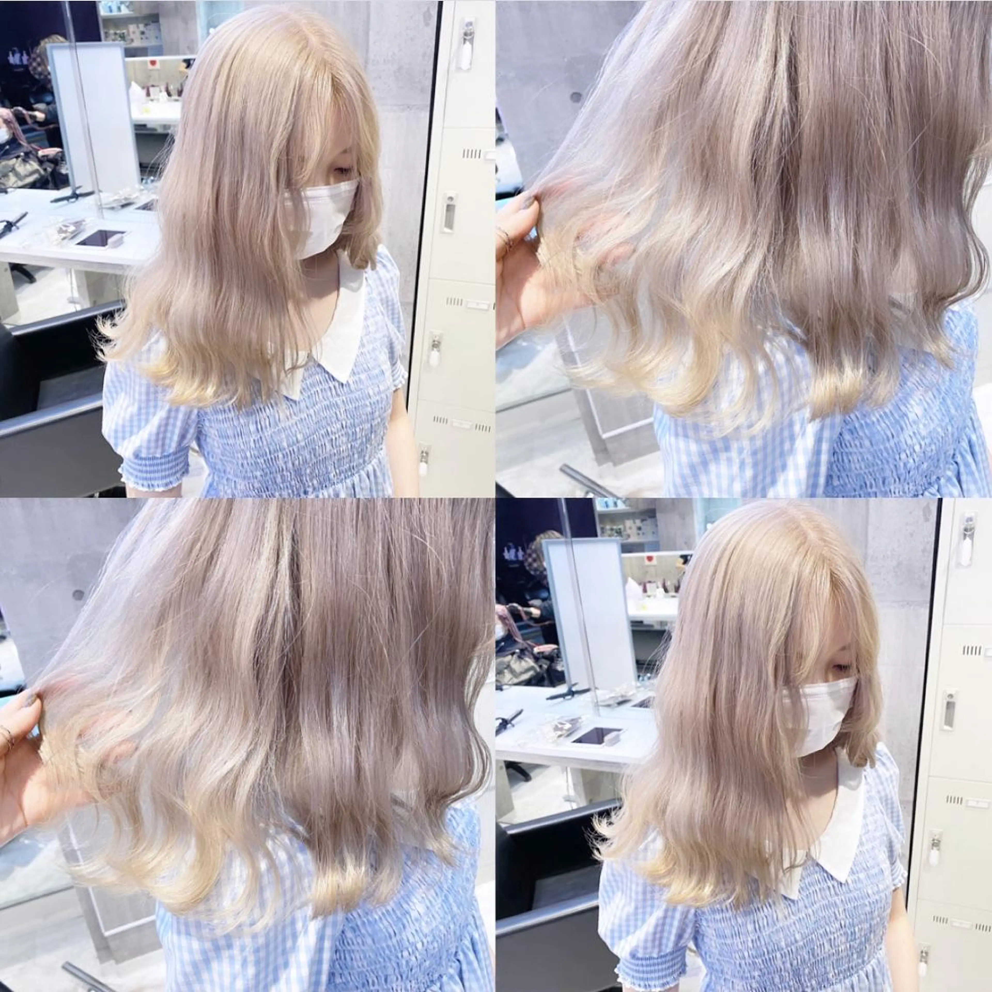 セミロング 🤍ムラ修正ブリーチ 🤍原宿/YUUのヘアスタイル