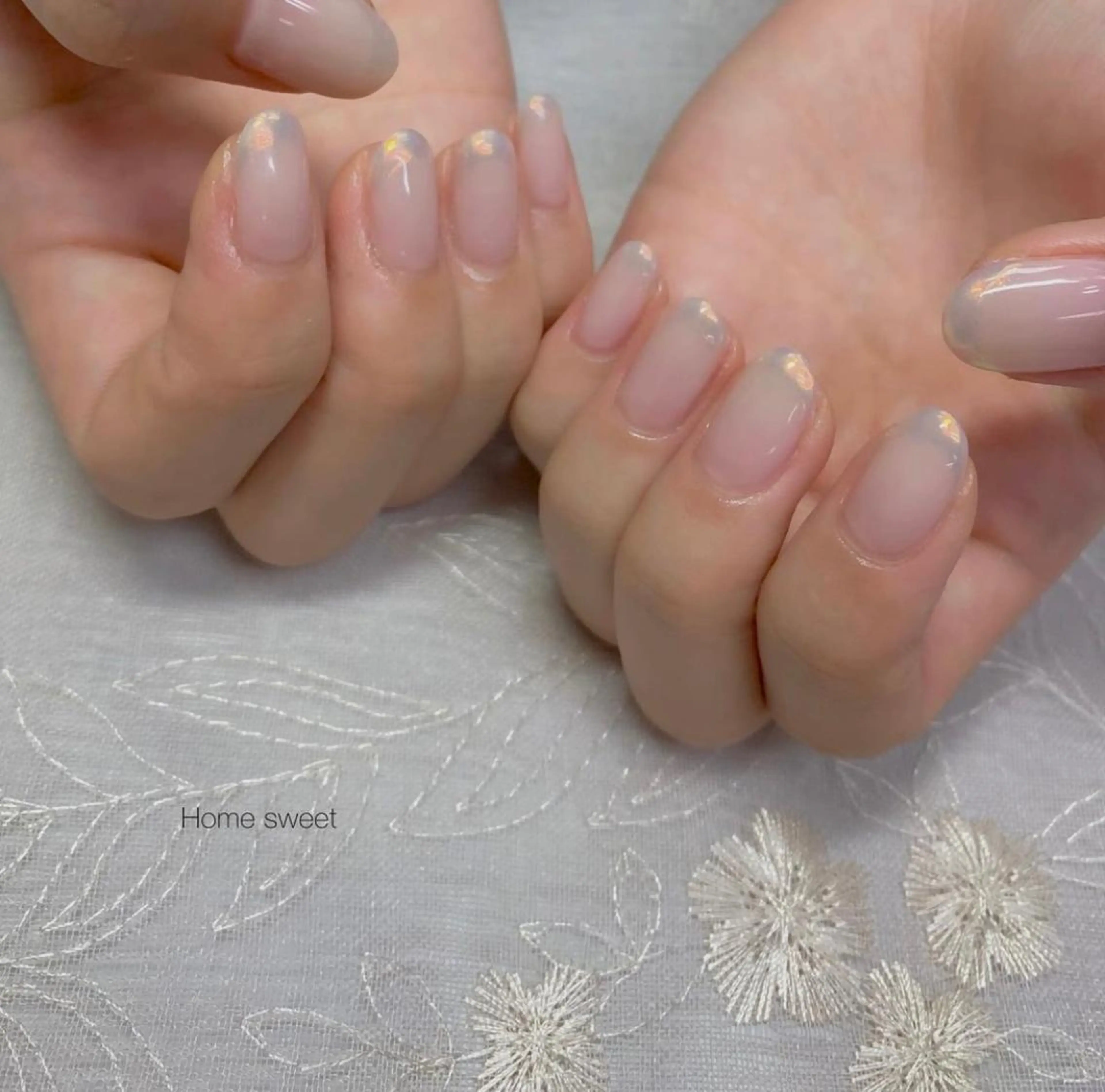 ネイル フレンチネイル ショートネイル. Home sweetのネイルデザイン