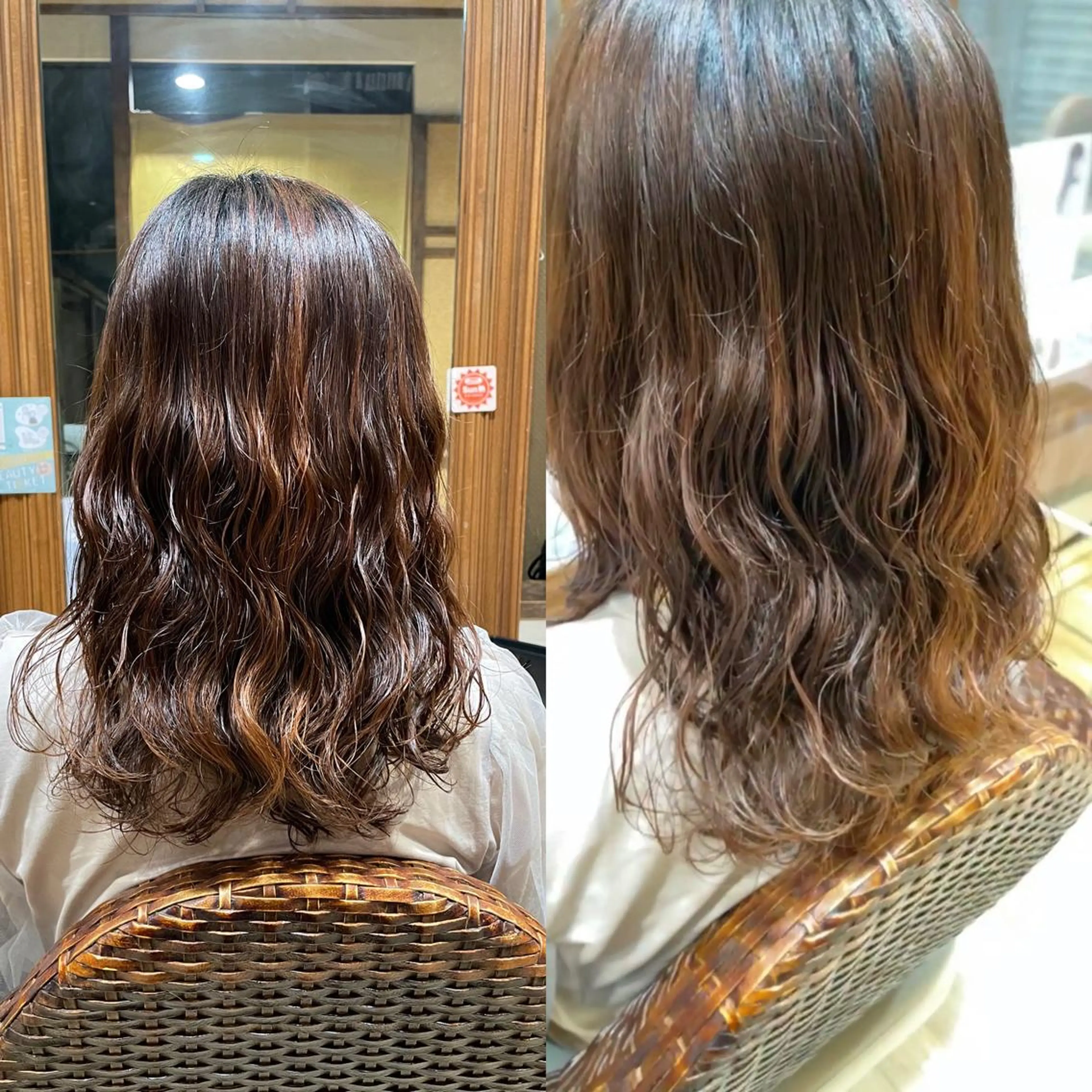 ミディアム パーマ ミディアムパーマ デジタルパーマ イルミナカラー/レイ ヤーカット/三好春奈のヘアスタイル