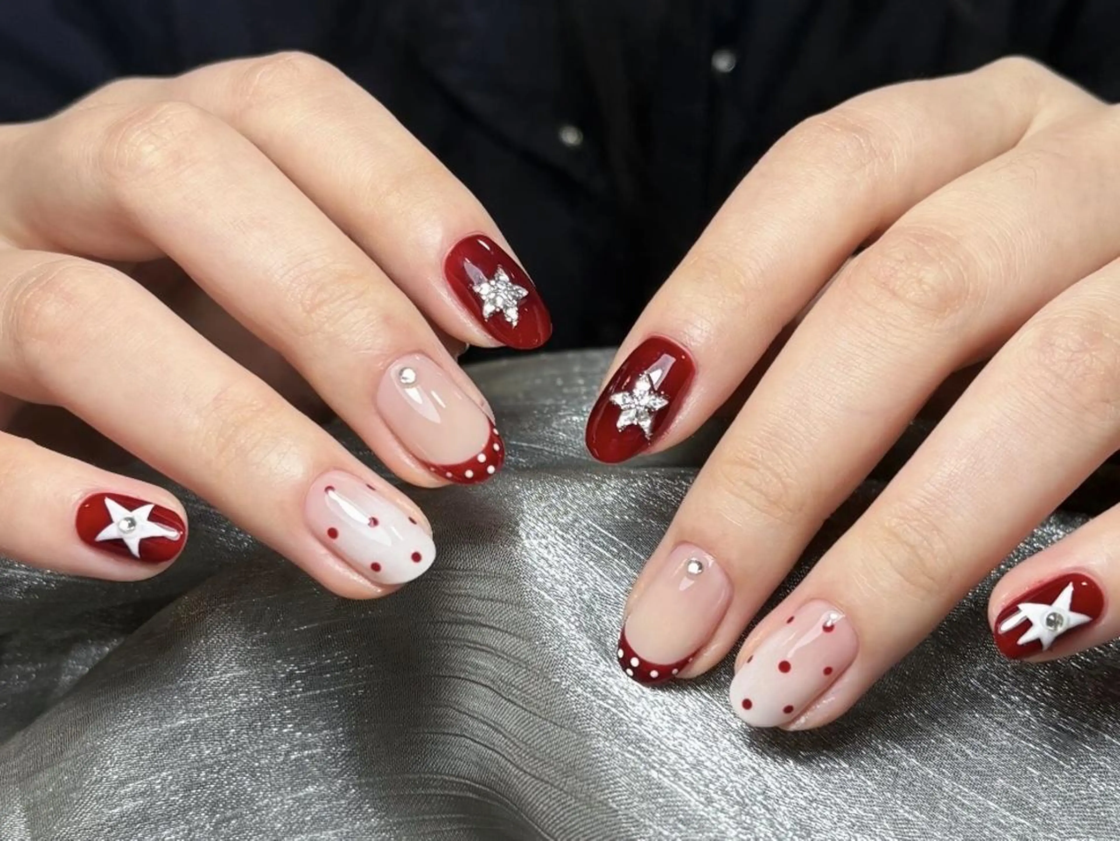 ネイル チークネイル 長さ出し フレンチネイル グラデーション マグネットネイル ハンドネイル 💕Dreamy KIYO💕のネイルデザイン