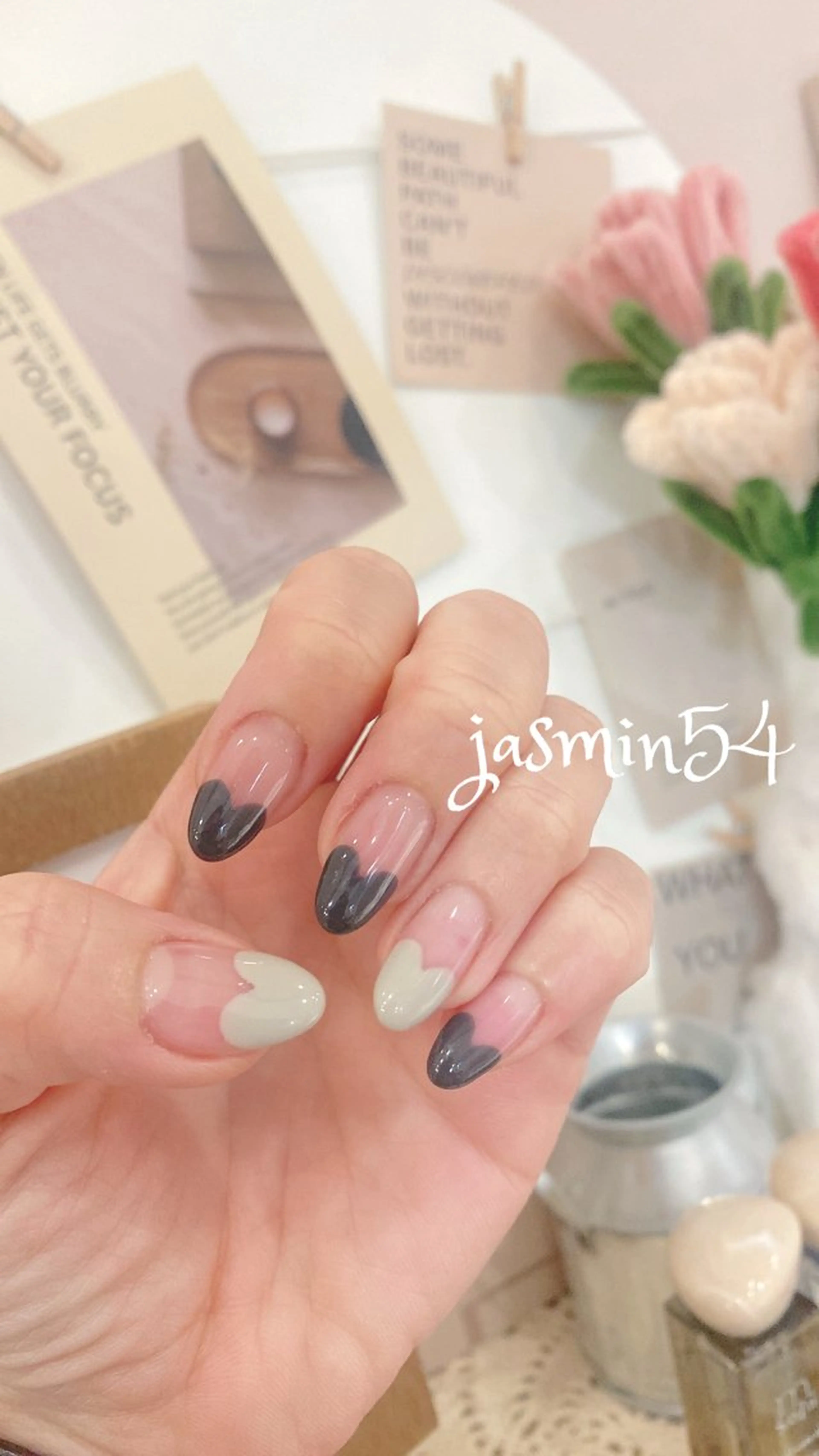 ネイル ハート jasmine54 mihoのネイルデザイン