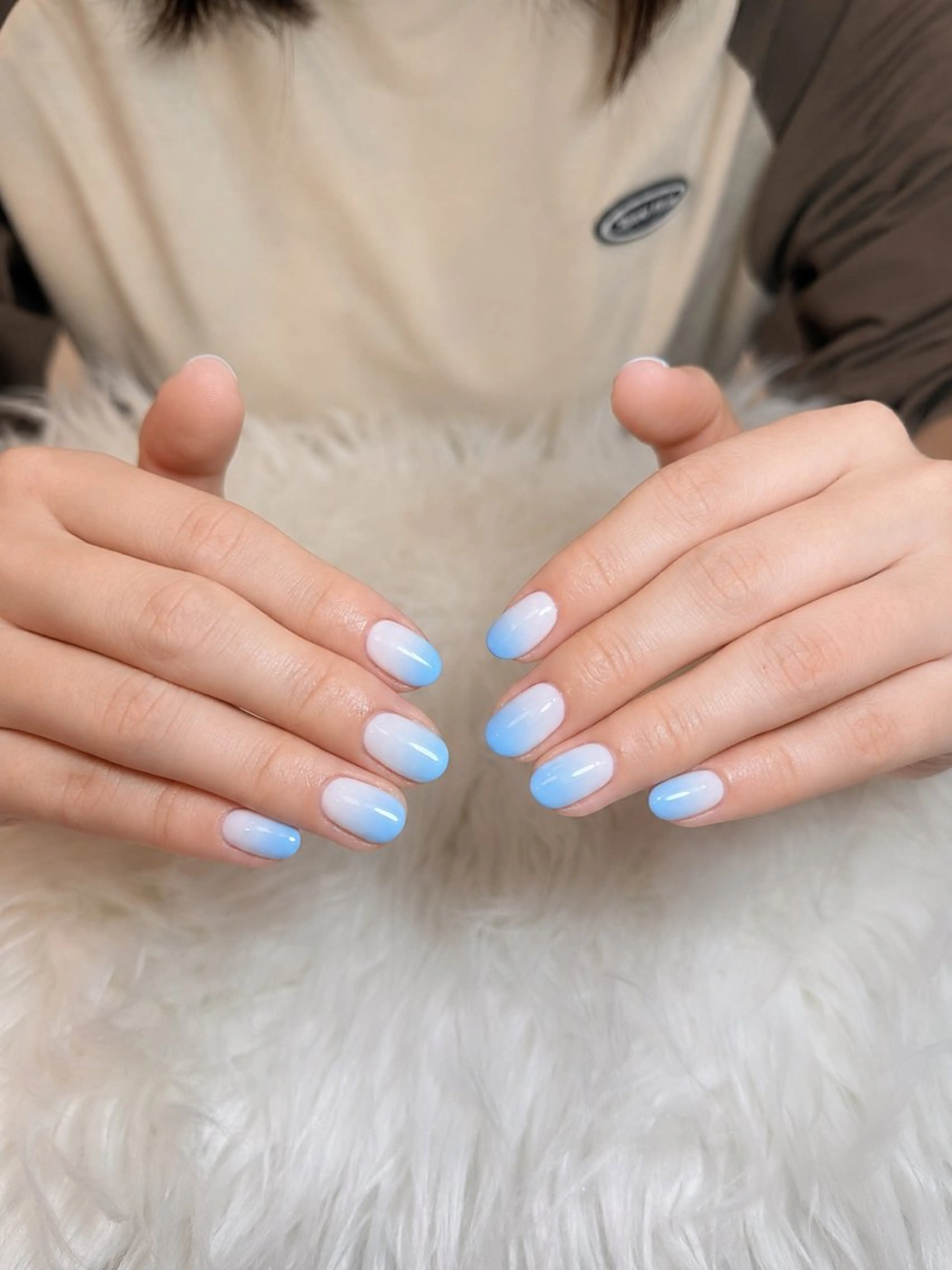 ネイル ブルー 氷ネイル・うるうるネイル シンプルネイル MEO MEO NAIL  守山のネイルデザイン