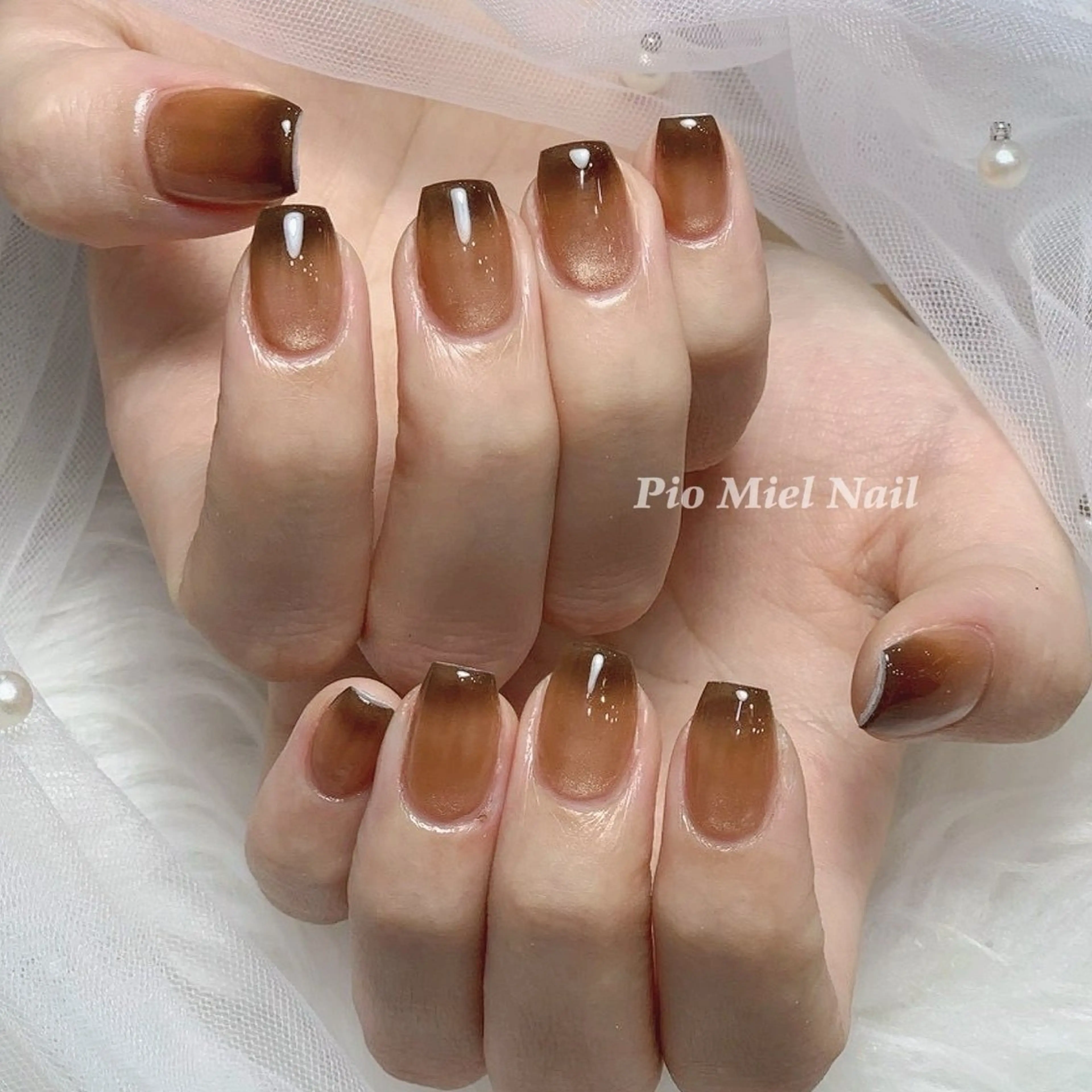 ネイル ハンドネイル HANA 長さだしのネイルデザイン