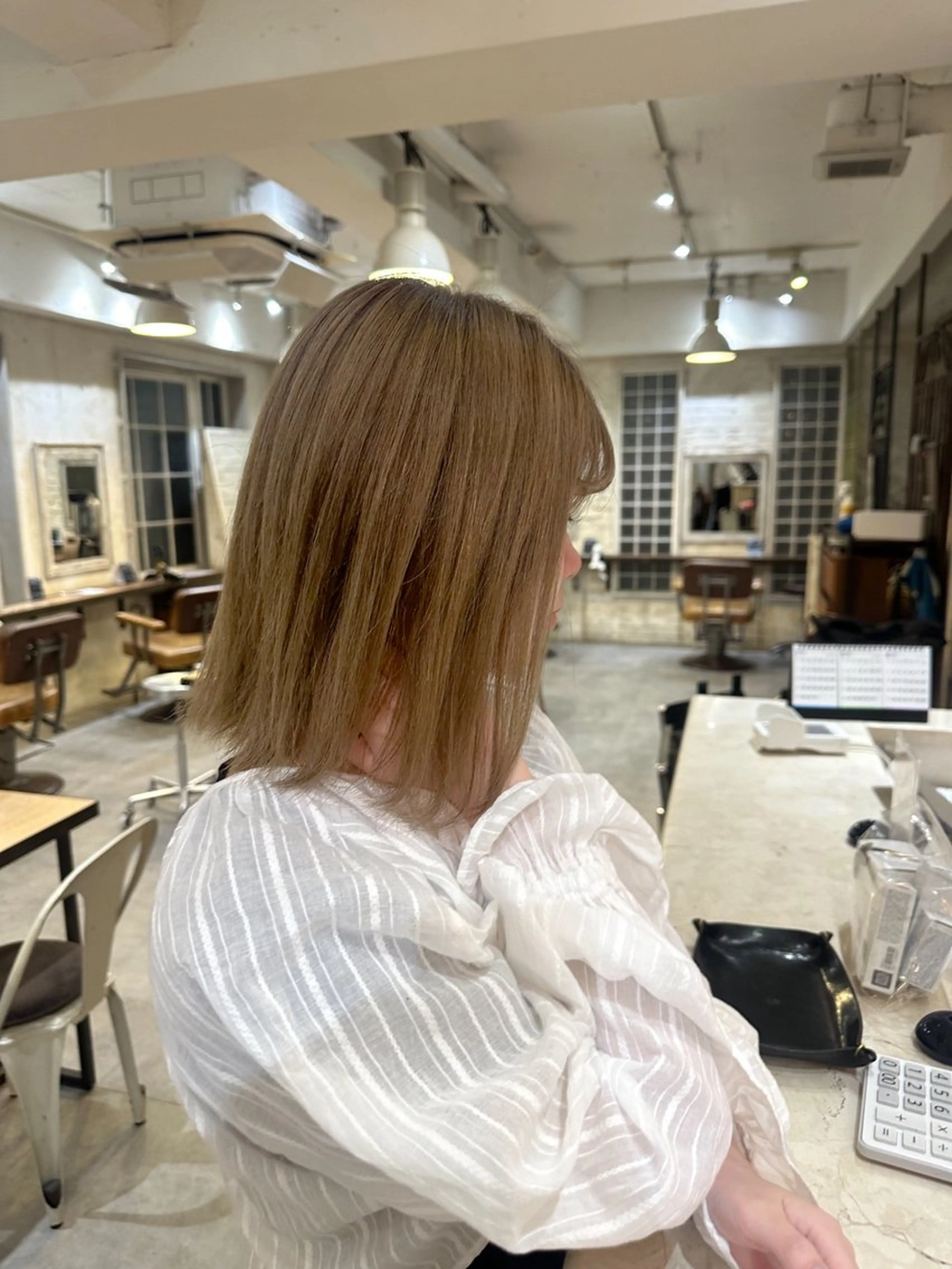 ミディアム カラー ヘアカラー 似合わせカット ハイトーン/北村優人のヘアスタイル