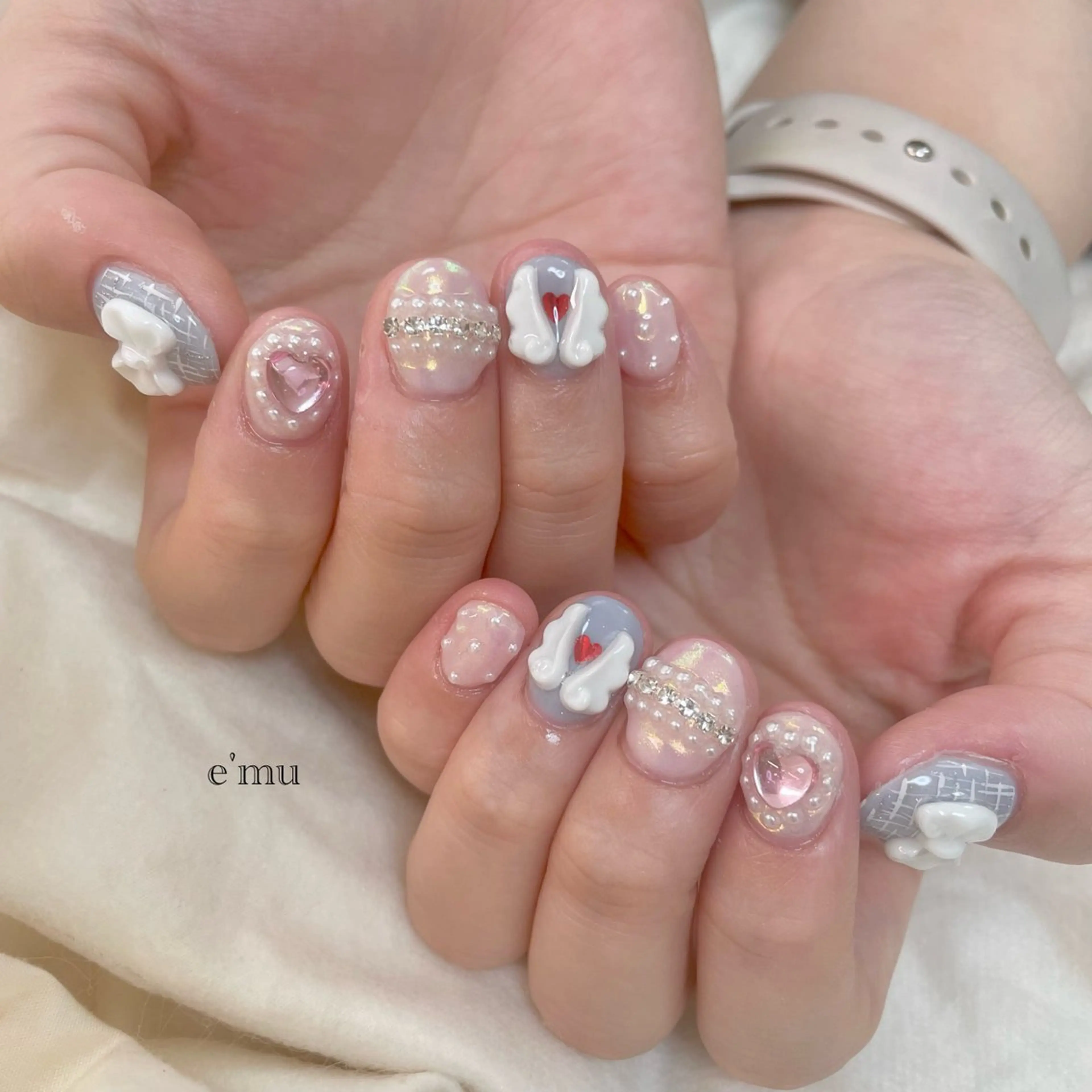 ネイル ショートネイル ハンドネイル nail salon e'mu💐のネイルデザイン