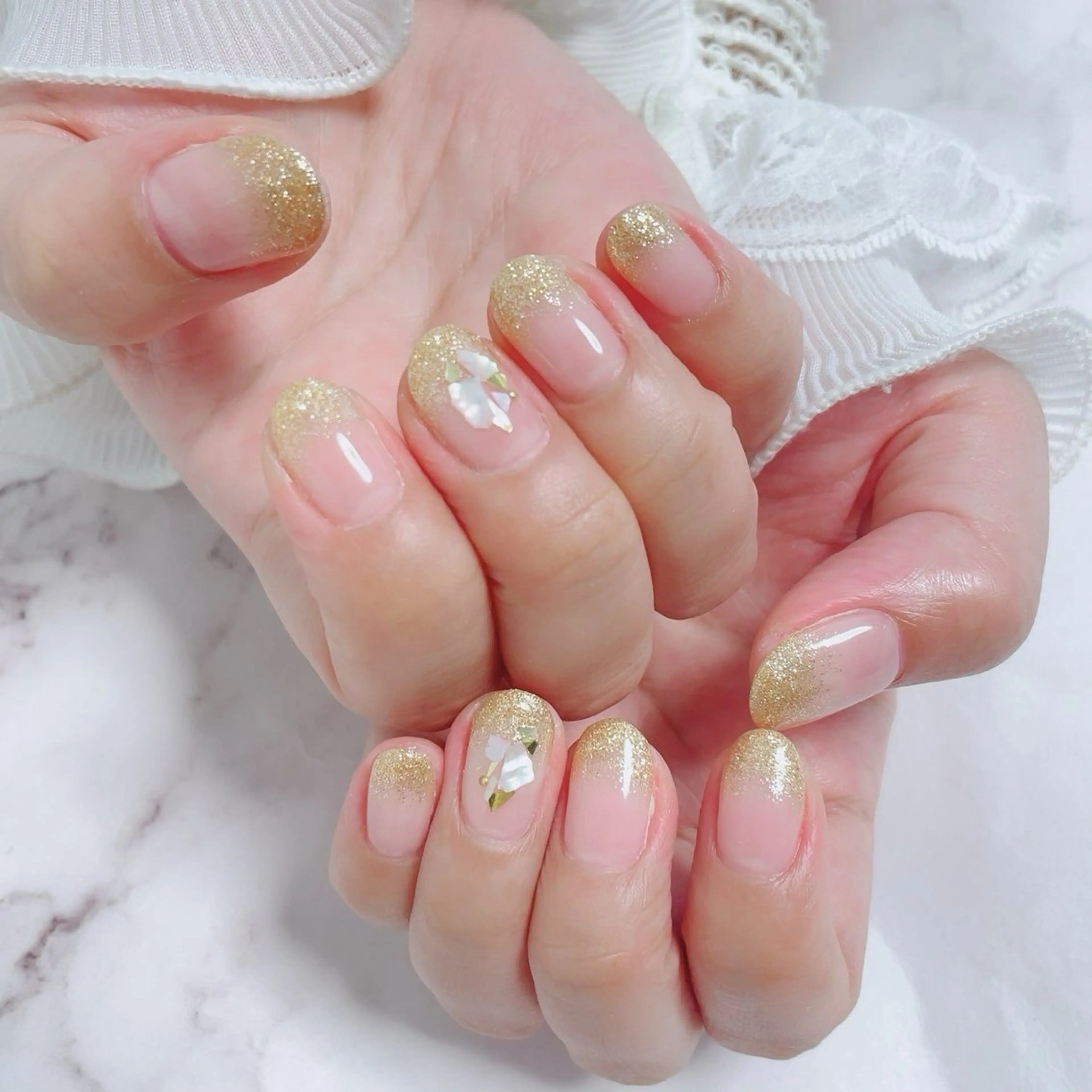 自爪🎀カラーグラデーション💖オフ無しの写真