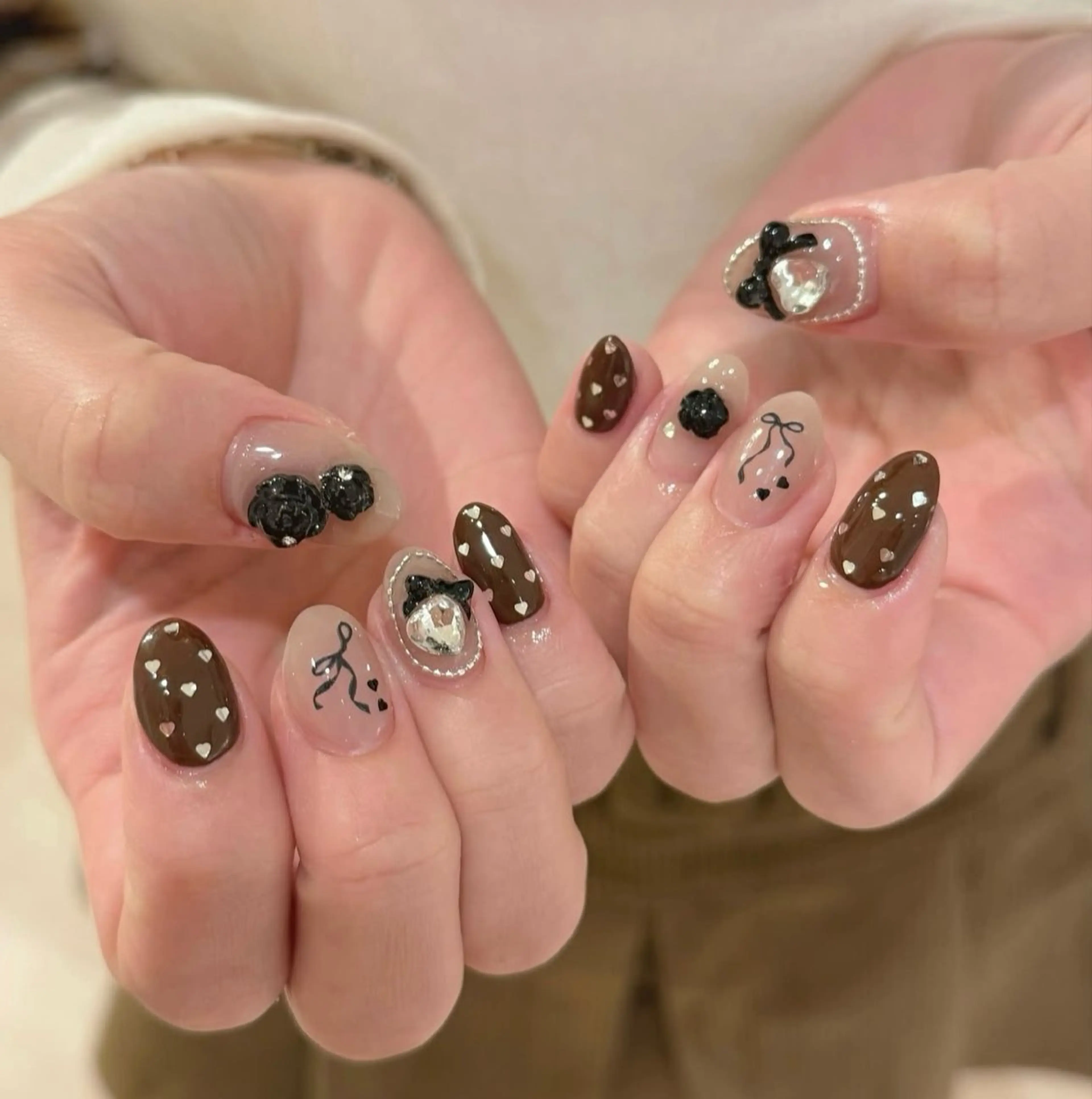 ネイル 韓国ネイル 持ち込み ニュアンスネイル ネイルチップ ハンドネイル TABI ANA.CHUOのネイルデザイン