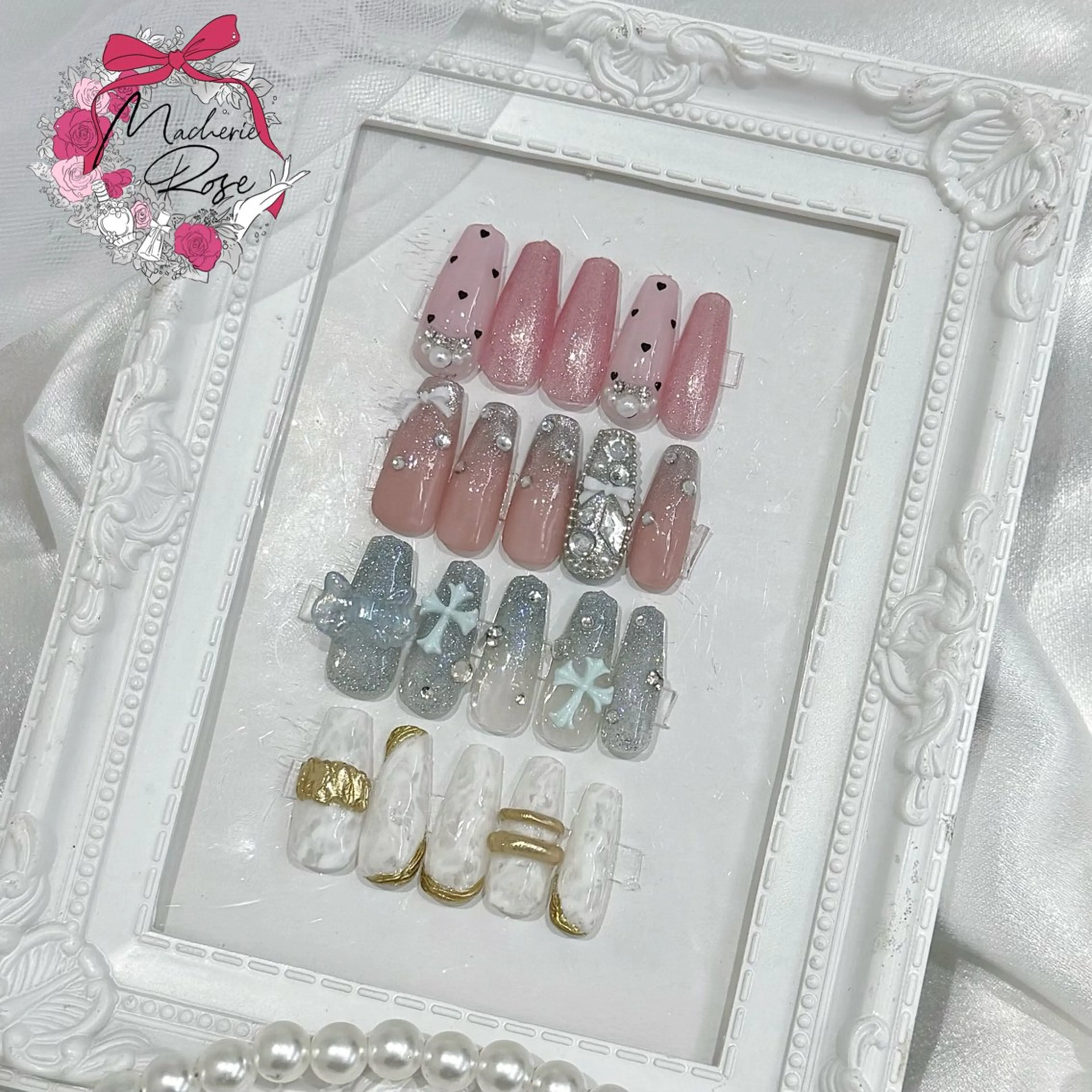 ネイル Macherie Rose Jrのネイルデザイン