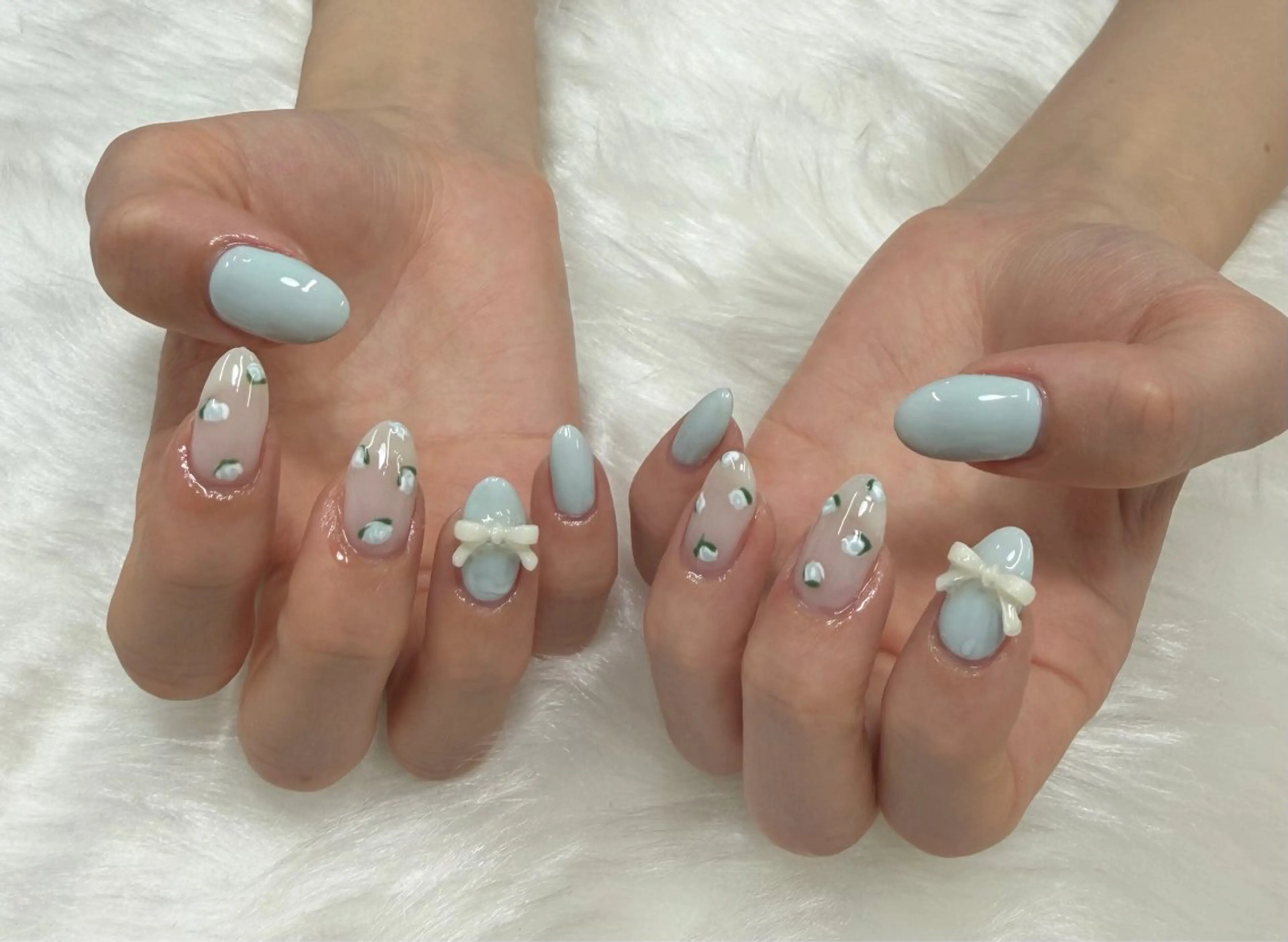 ネイル フレンチネイル ガーリー Nail&Eye hanaのネイルデザイン