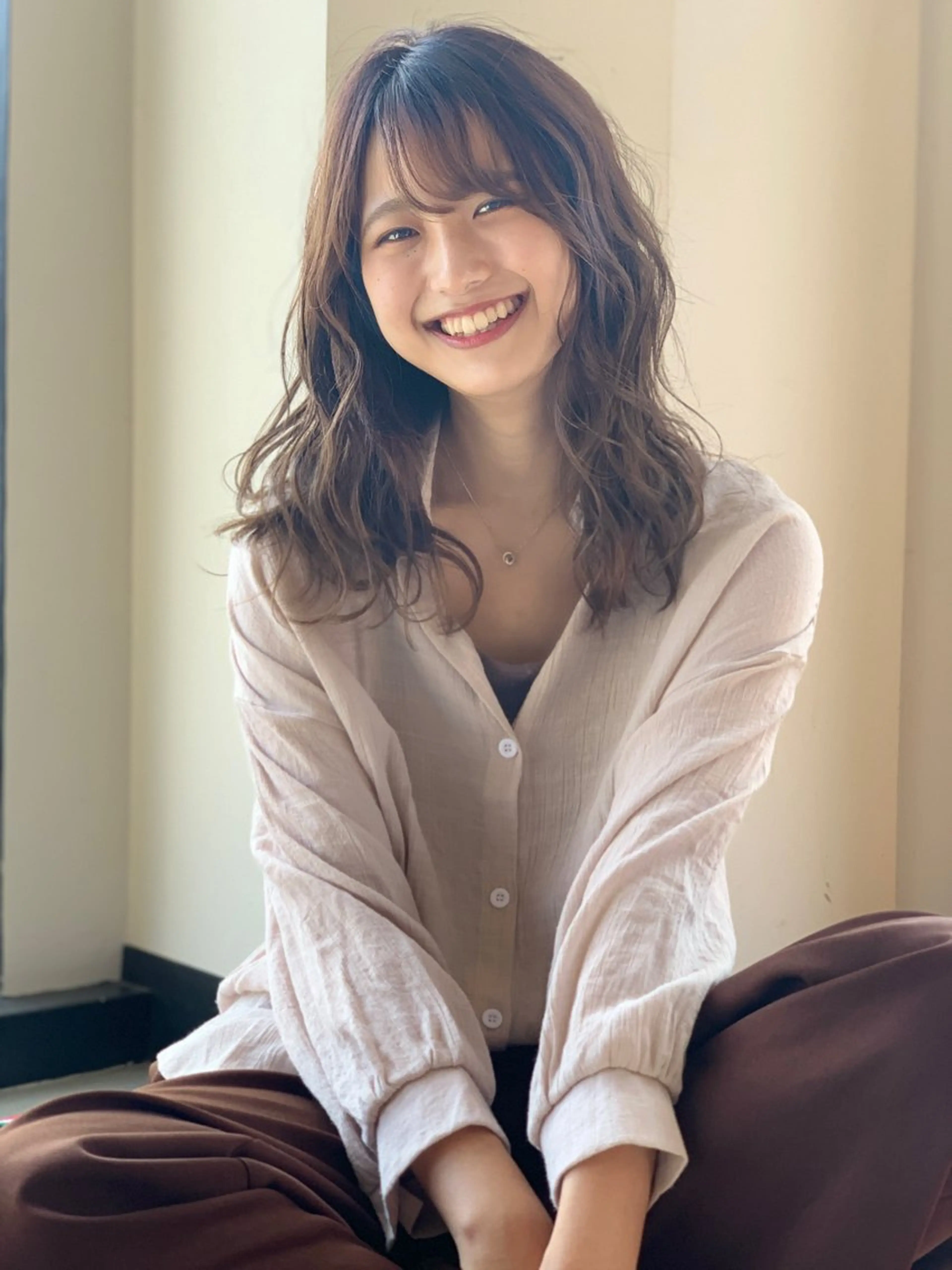 ロング カラー パーマ ヘアアレンジ カット ヘアカラー トリートメント ダブルカラー/ 艶髪/SHISEIのヘアスタイル