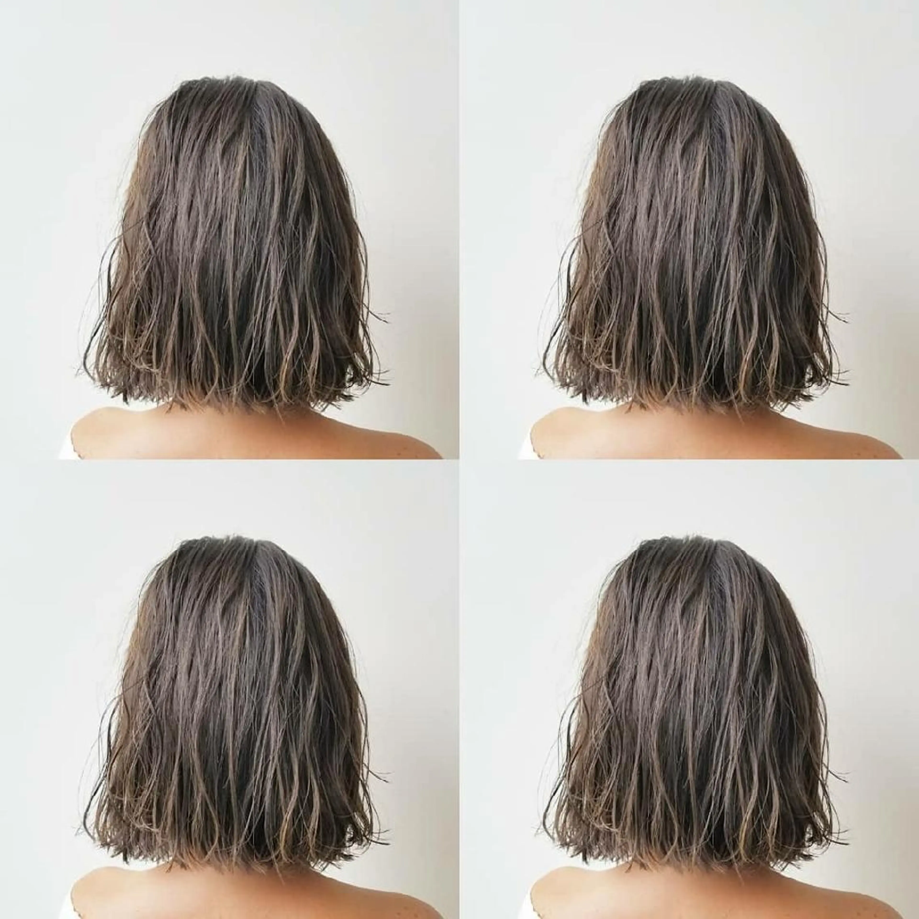 ミディアム カラー パーマ ヘアアレンジ アッシュ ハイライトカラー ミント ハイライト iplus まつげ、眉毛、耳つぼのマツエク・マツパデザイン