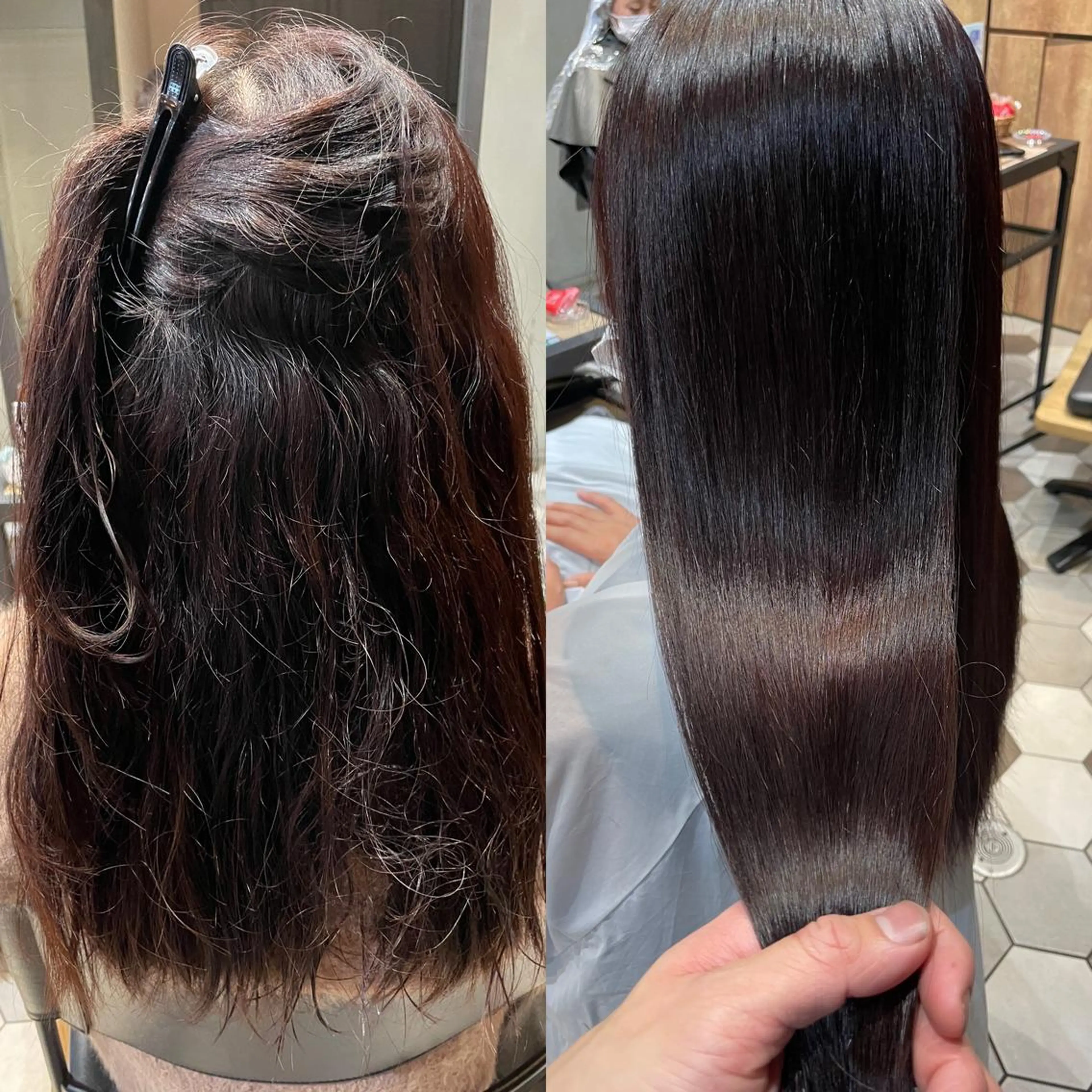 ロング カラー パーマ 髪質改善 縮毛矯正 ストレートパーマ 縞田 健一のヘアスタイル