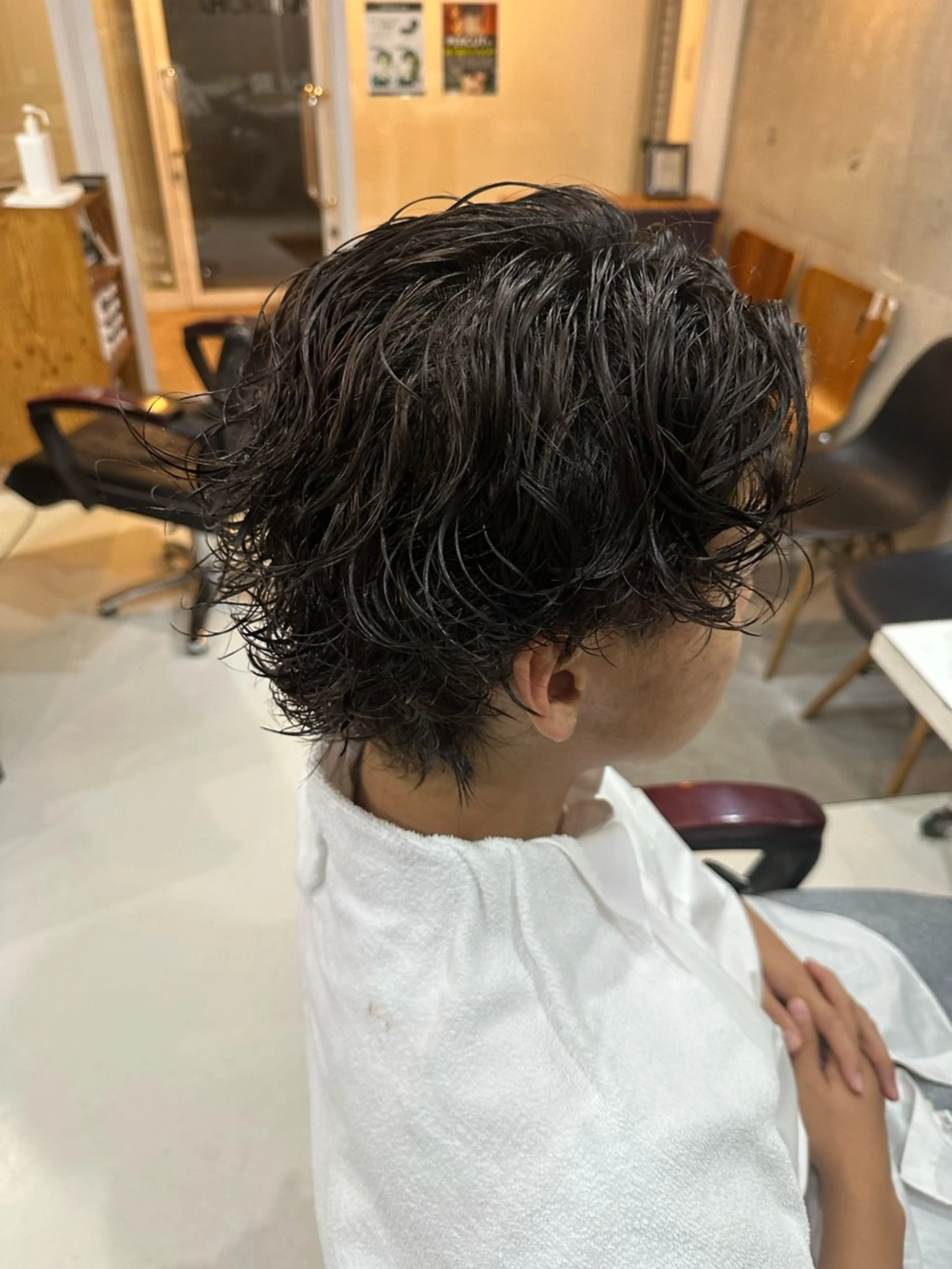 ミディアム パーマ メンズ 田中 悠葵のヘアスタイル