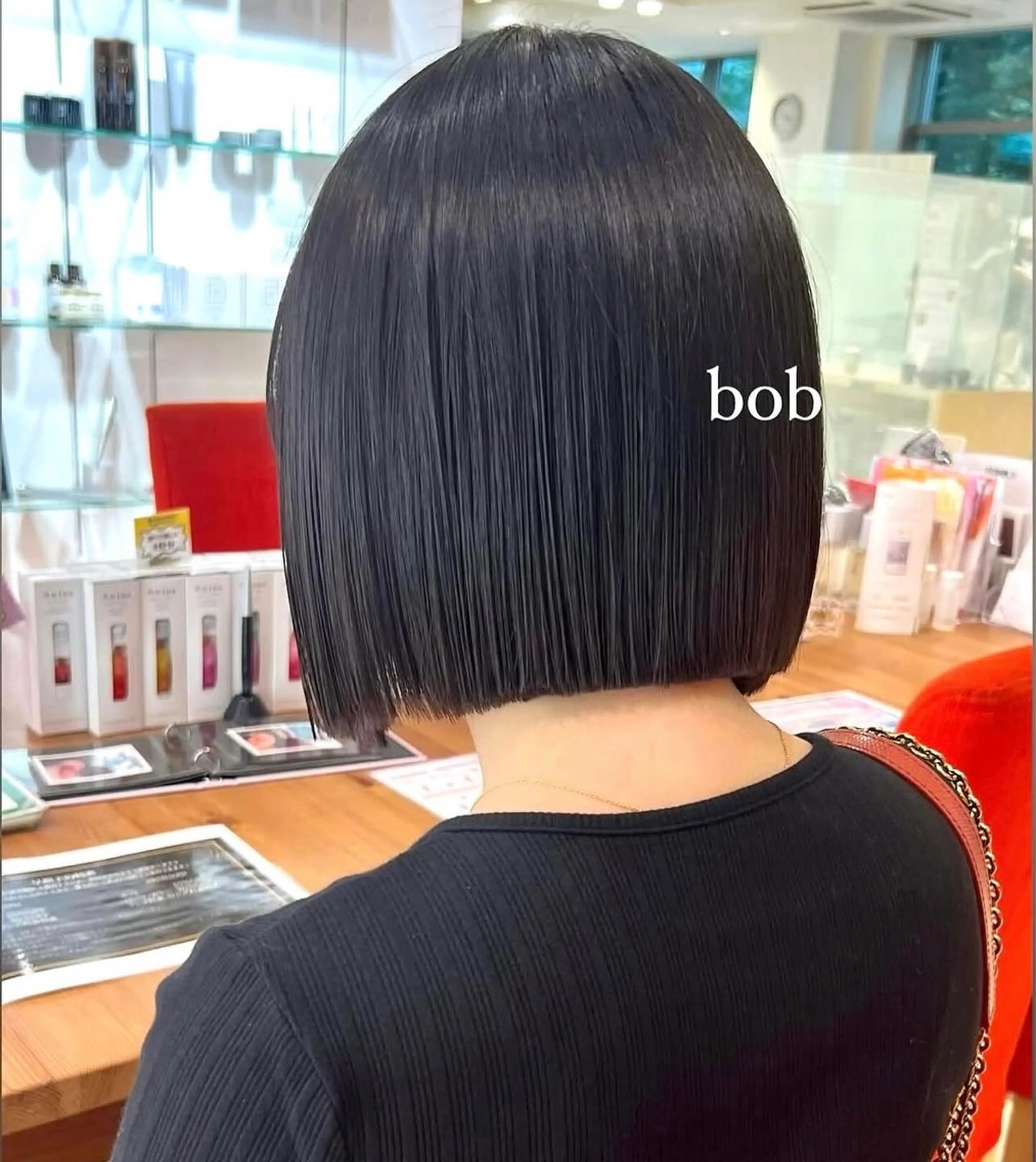 ショート ボブ カット ヘアカラー 加納千華 /ボブ/ぱつっとボブのヘアスタイル