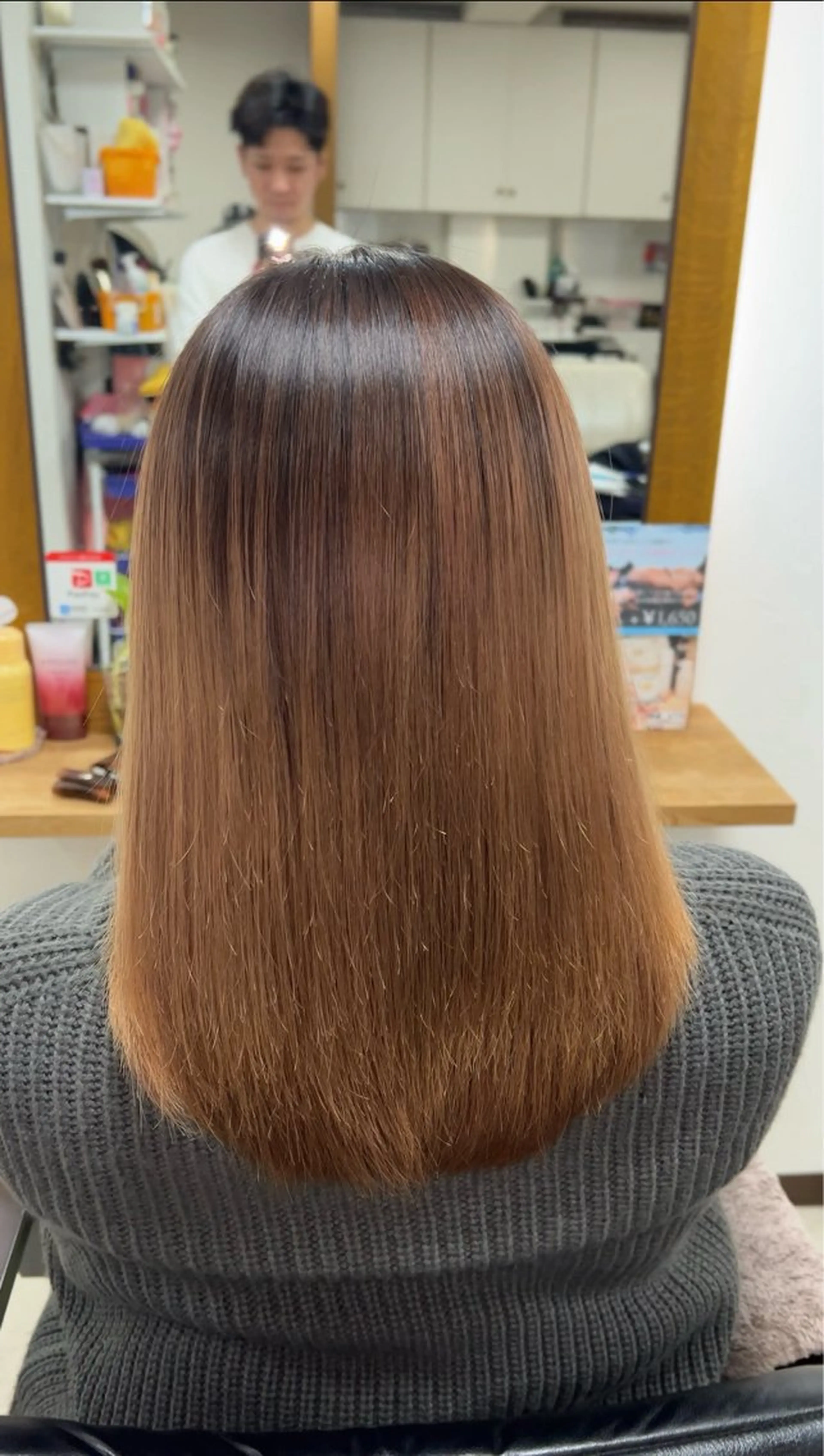 セミロング 髪質改善/マツパ 垢抜け透明カラー衣笠のヘアスタイル