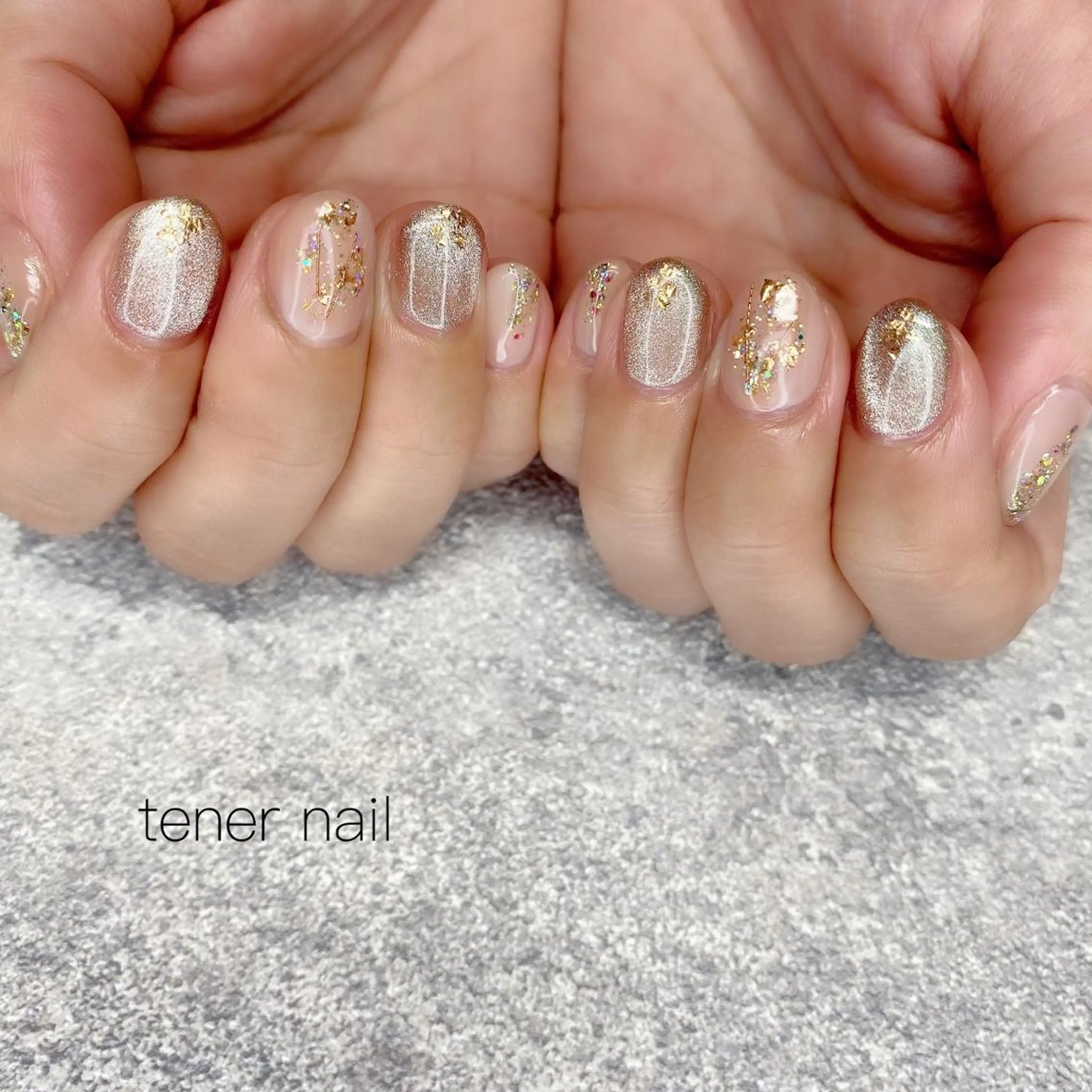 ネイル キラキラネイル マグネットネイル テネルネイル tener nailのネイルデザイン