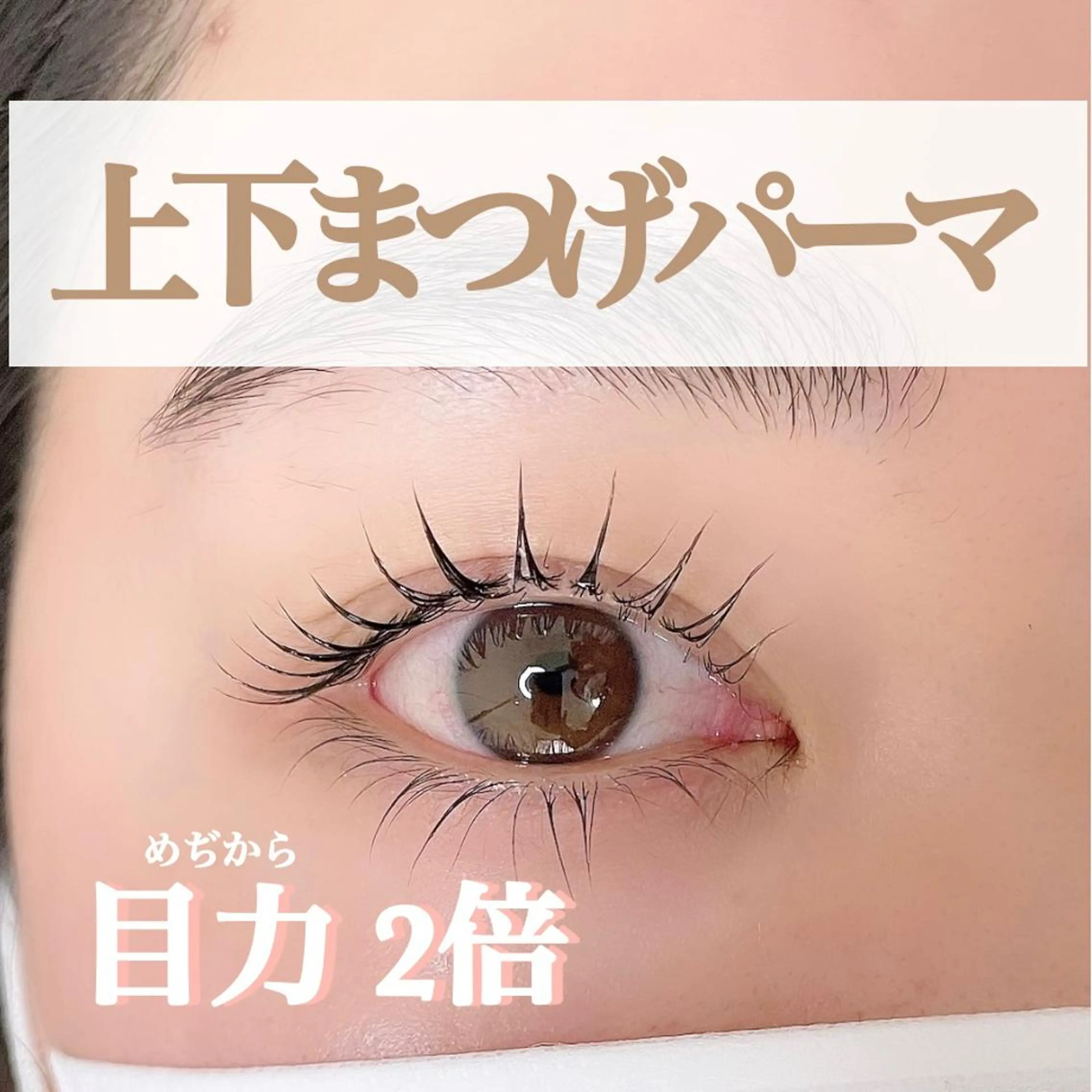 まつげを傷ませないトリートメント付き【上下まつげパーマ】(パリジェンヌ可/コーティング付き)の写真