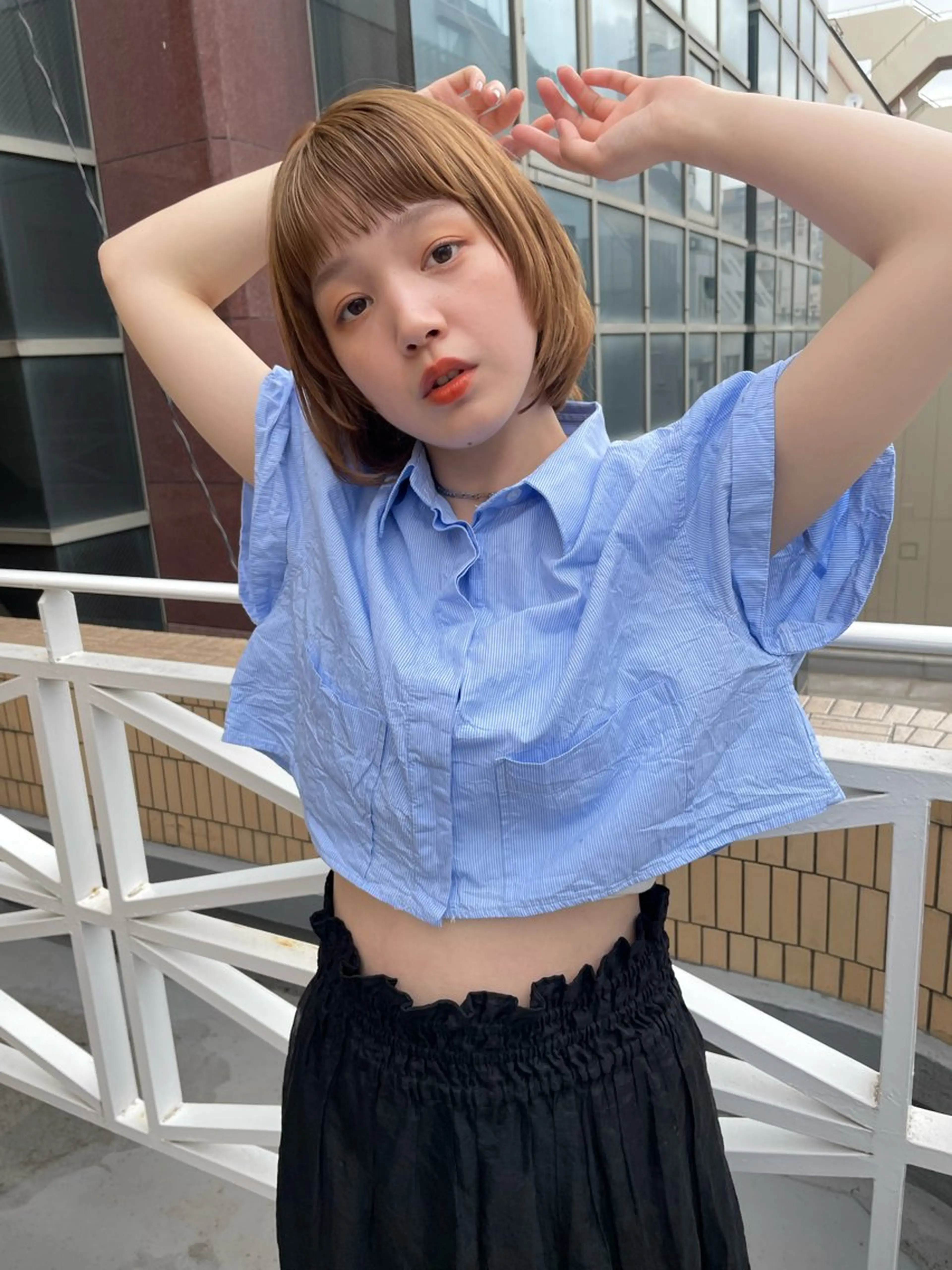 ショート カラー カット ヘアカラー トリートメント ショート/ボブ/ 心斎橋/宮脇美奈のヘアスタイル