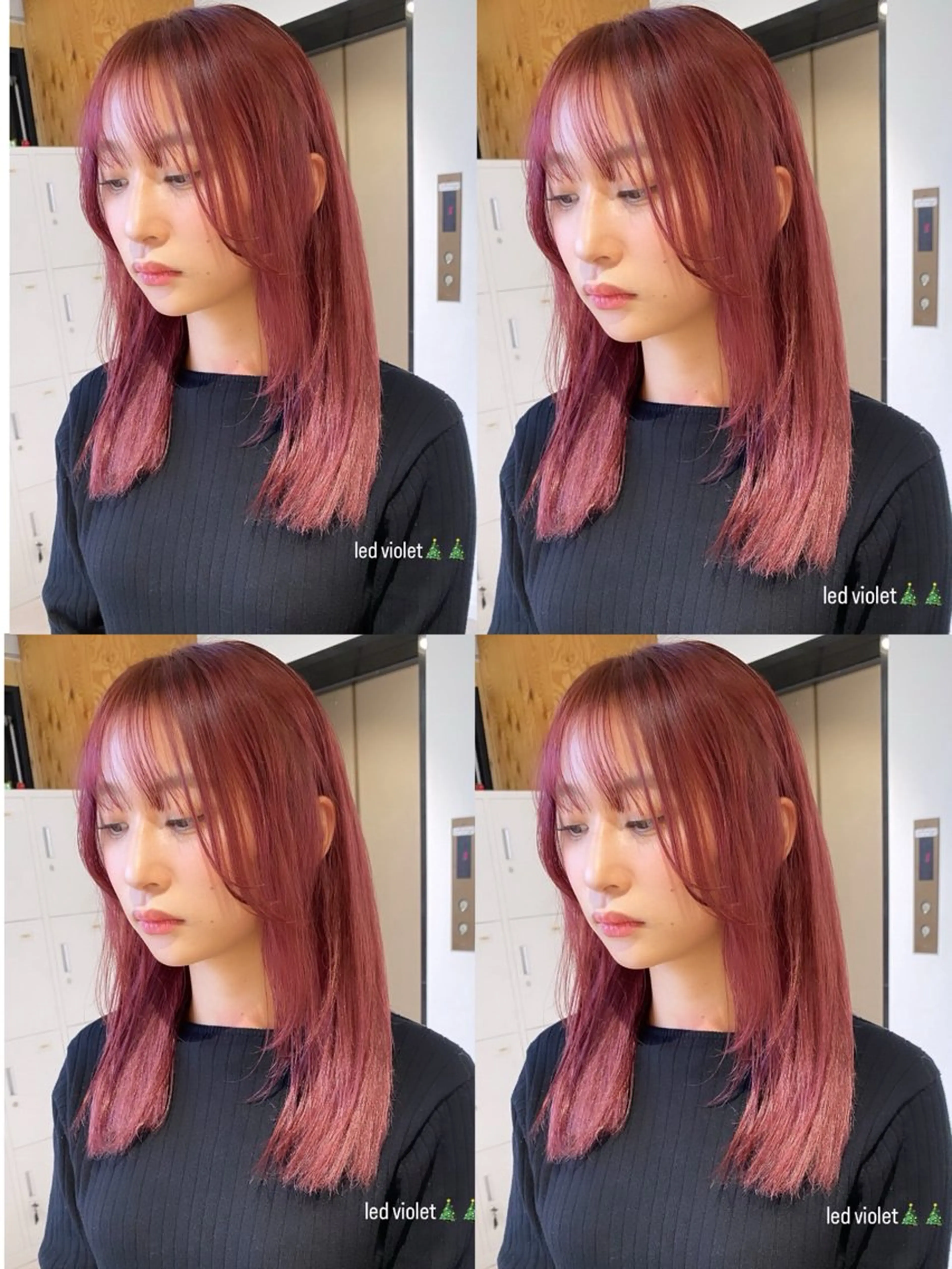 ミディアム カラー ダブルカラー カット ヘアカラー トリートメント fier_umeda 梨花 rifaのヘアスタイル