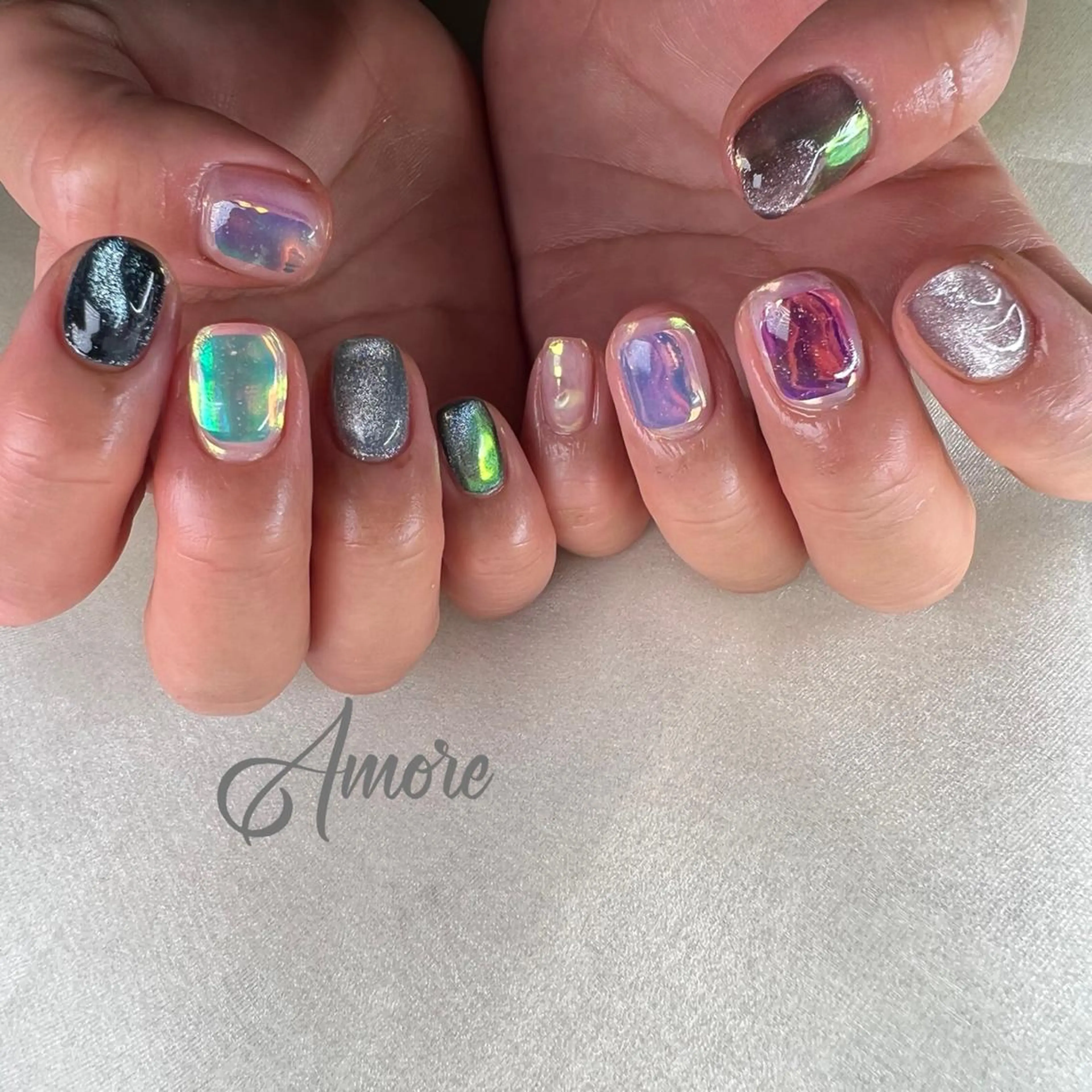 ネイル ジェルネイル 氷ネイル・うるうるネイル マグネットネイル ミラーネイル ニュアンスネイル You kyehwaのネイルデザイン