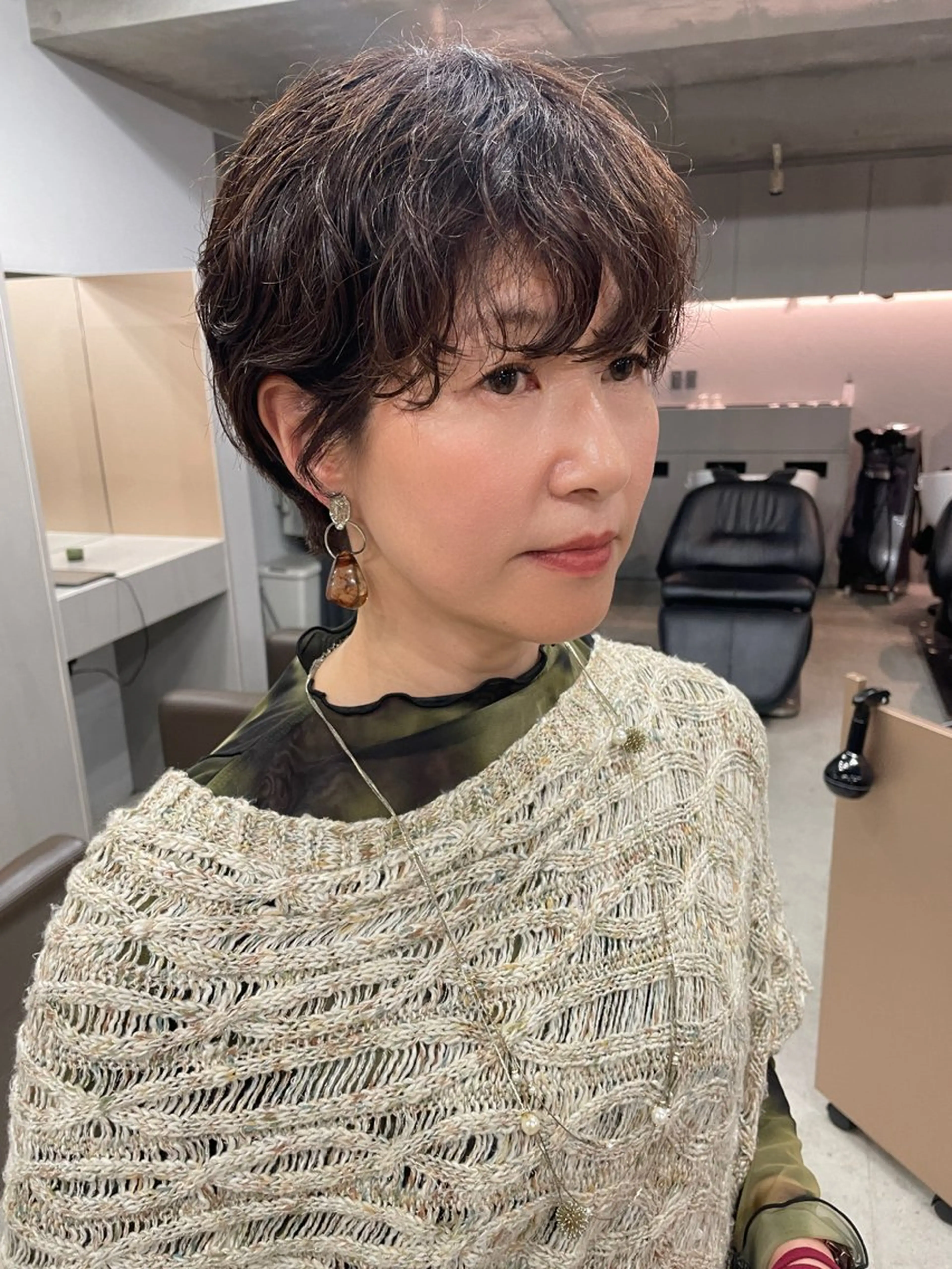 ショート カラー カット ヘアカラー トリートメント 表参道🌿赤み消し カラー/チナツのヘアスタイル