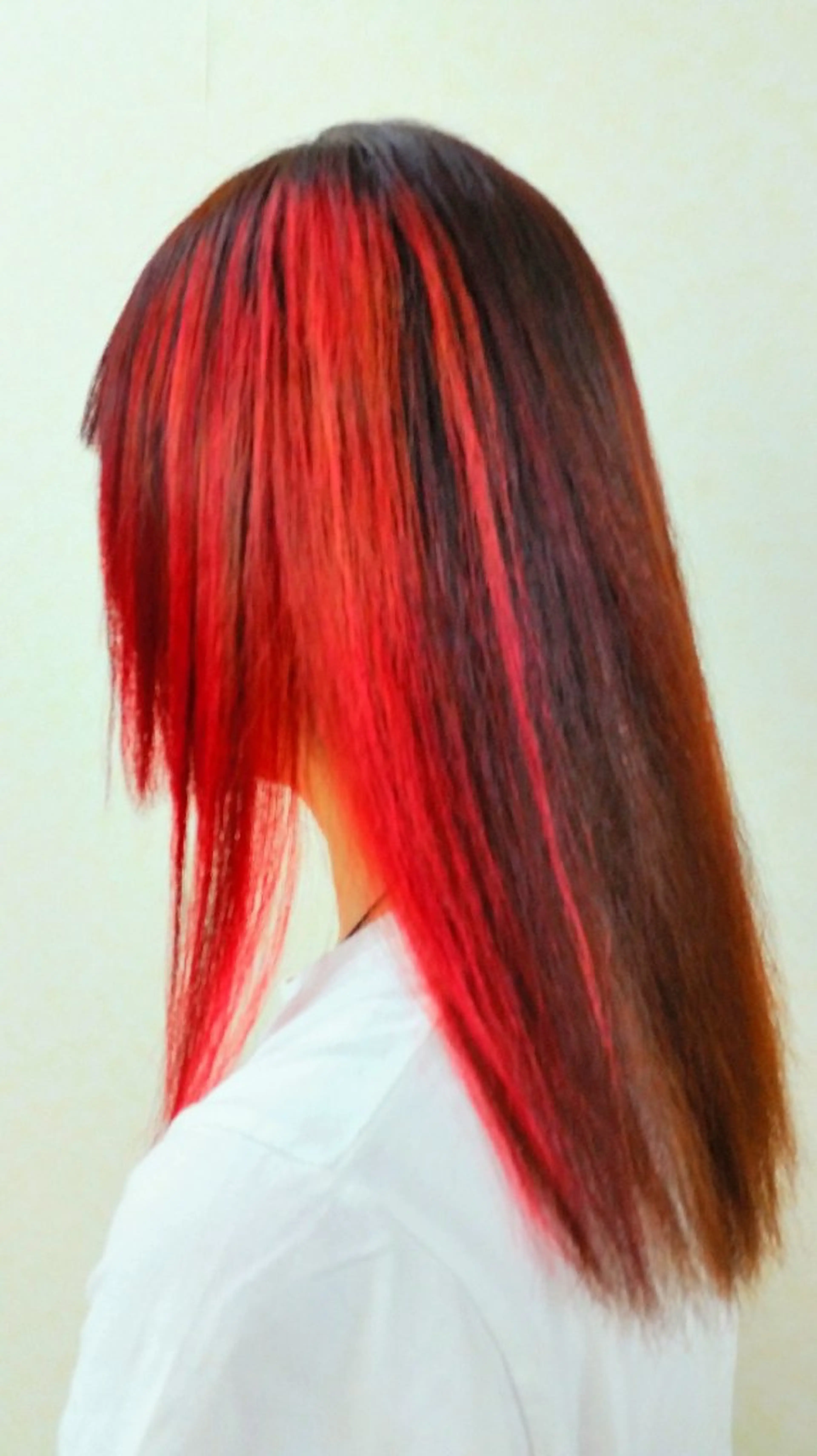 ロング カラー ハイライトカラー レッドカラー ハイライト カット ヘアカラー トリートメント 小林暢🌟Orque 髪質改善サロン🌙のヘアスタイル