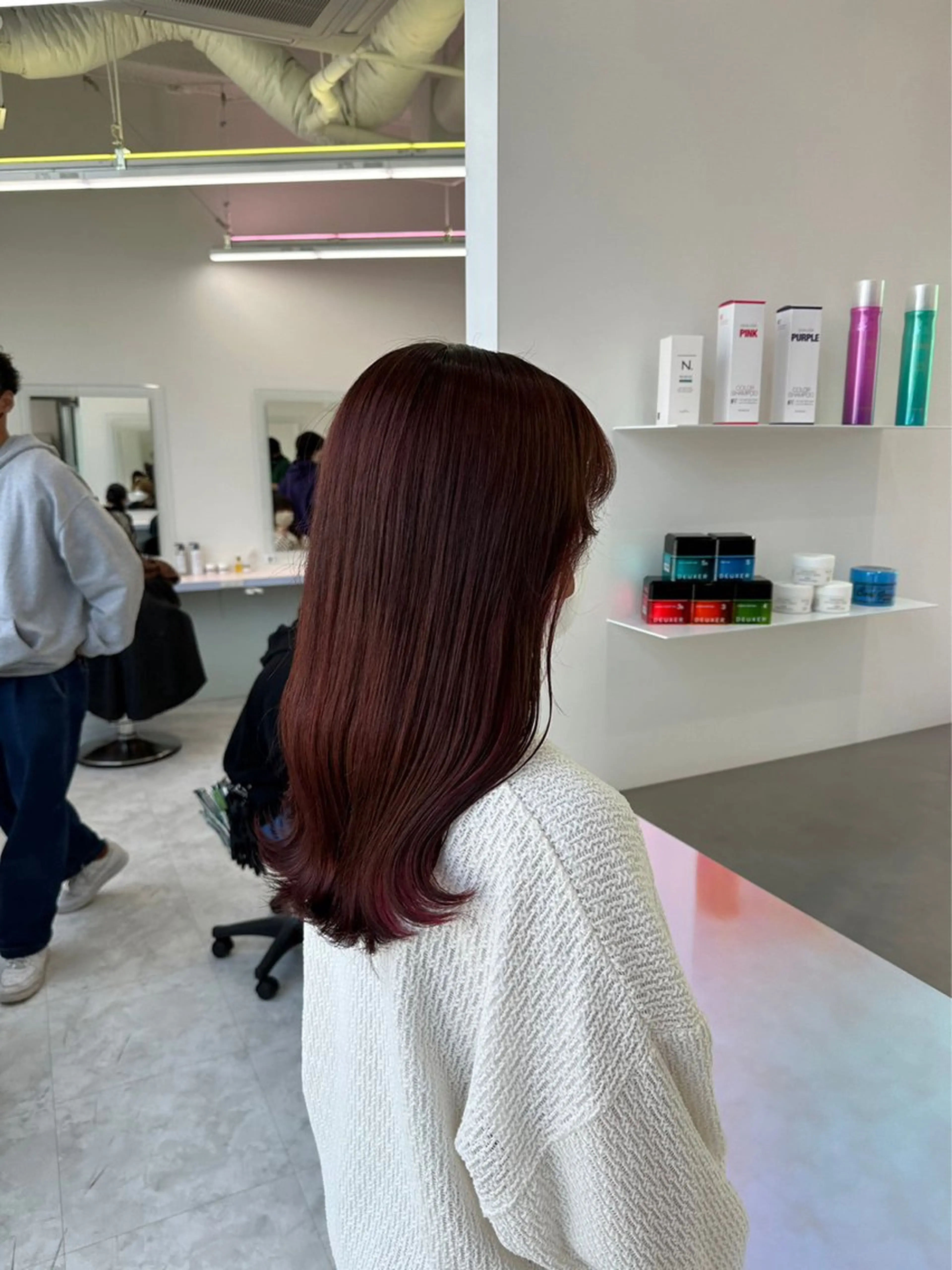 セミロング カラー パーマ ヘアアレンジ メンズ 🤍透明感カラー🤍 似合わせ🤍AINEのヘアスタイル