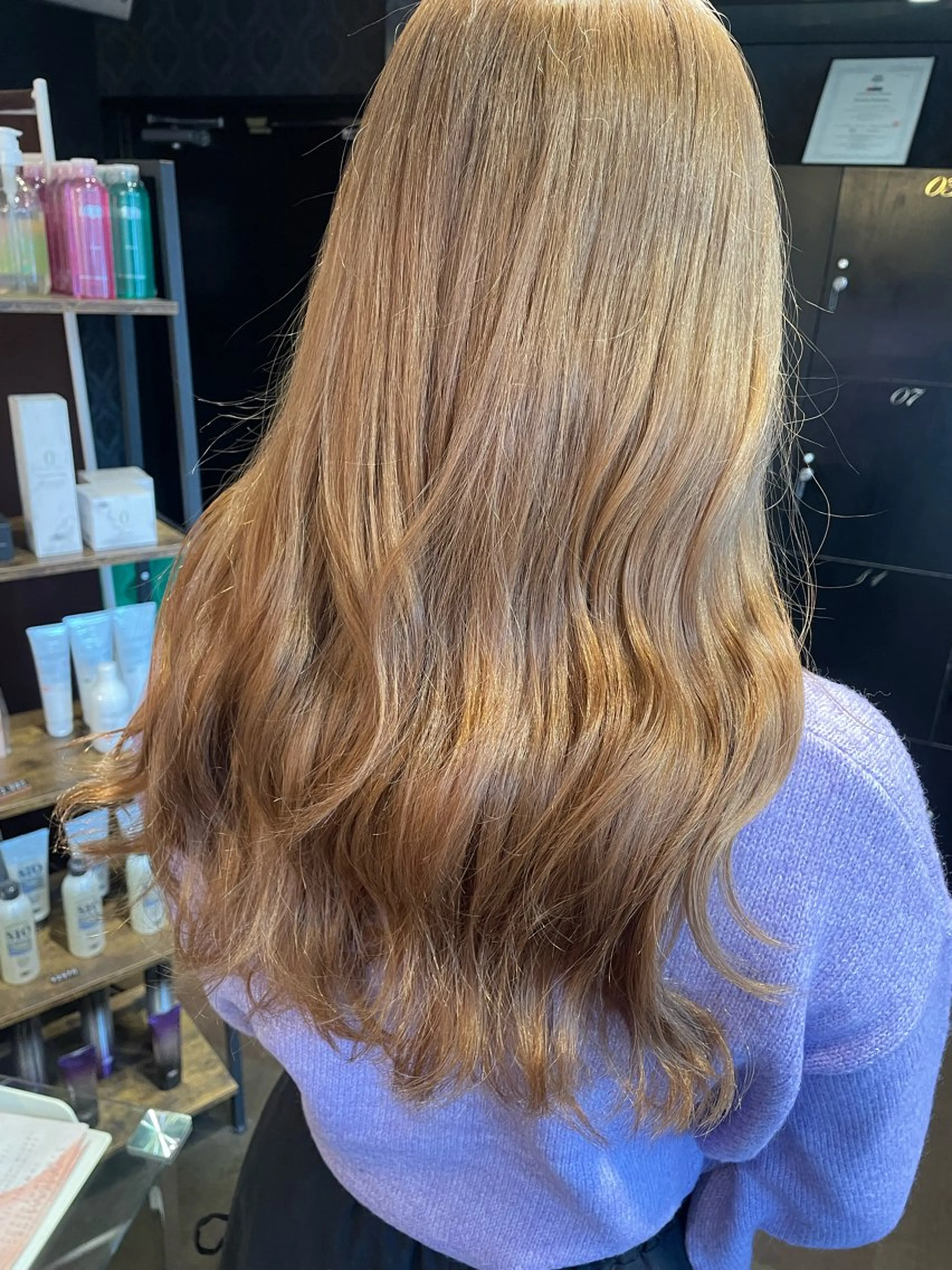 ロング カラー ヘアカラー トリートメント 💞暖色カラー 💞risaのヘアスタイル