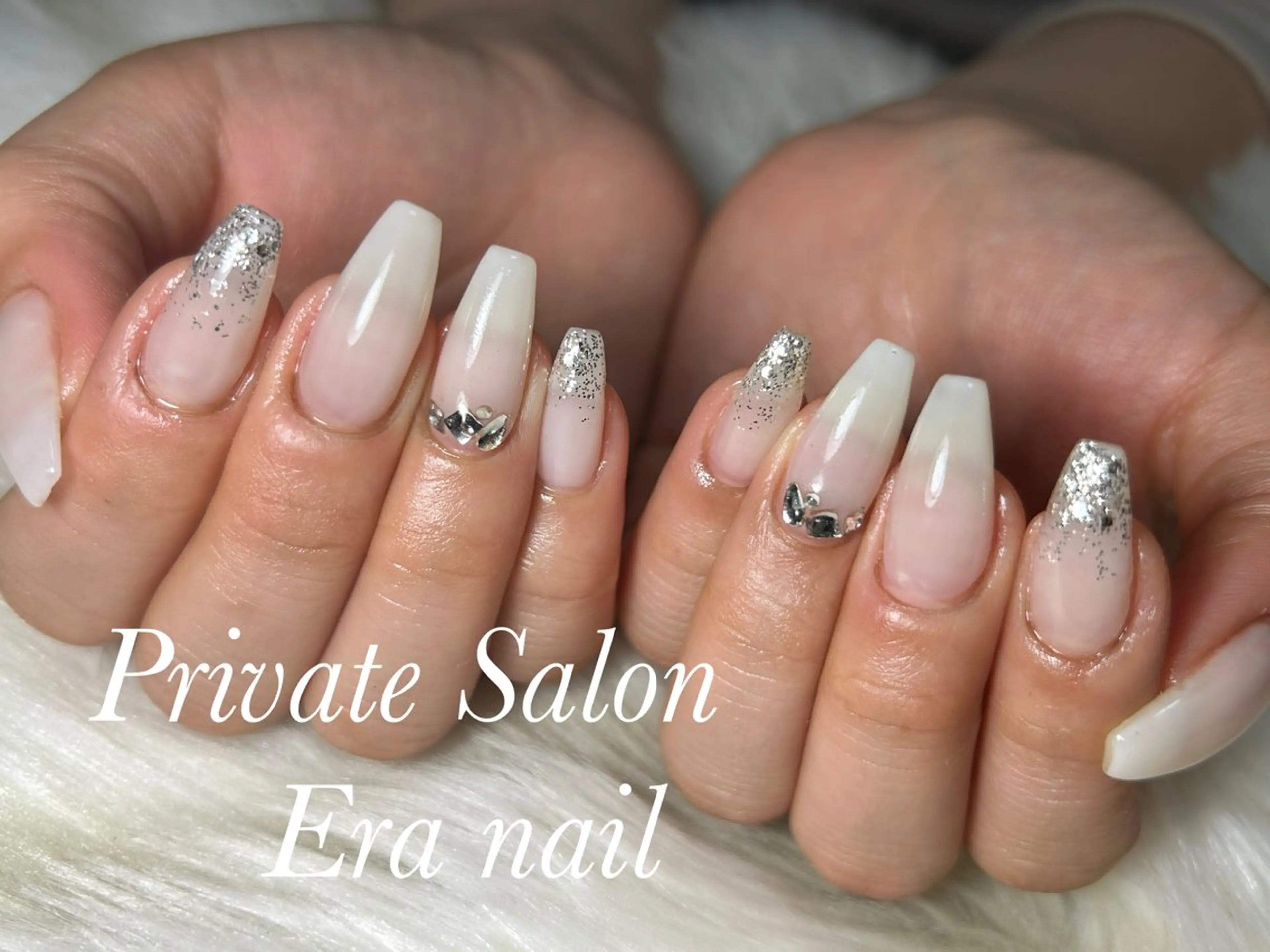 ネイル ホワイト ハンドネイル Era nailのネイルデザイン