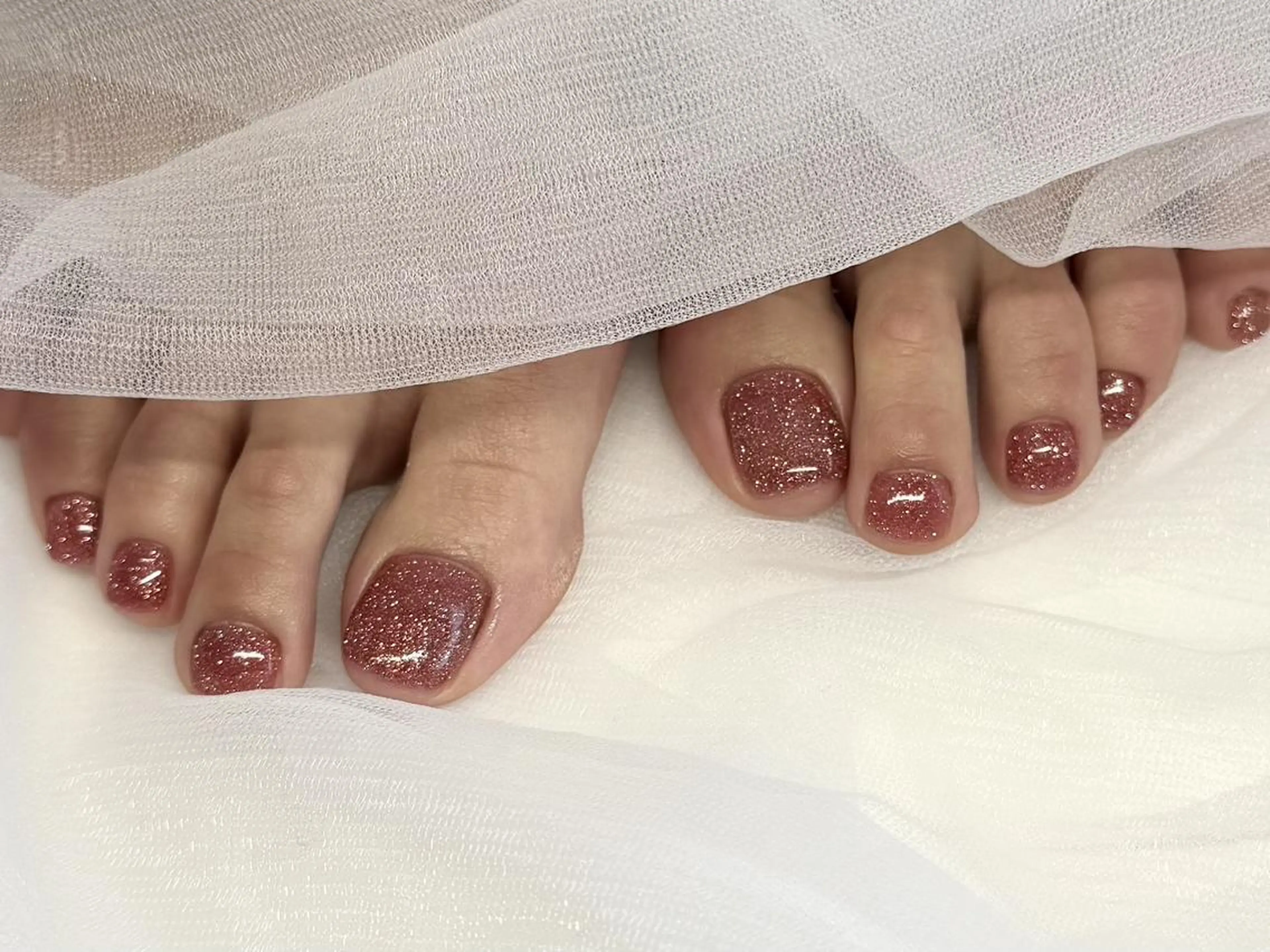 【フット】🍓キラキラ✨フラッシュラメの写真