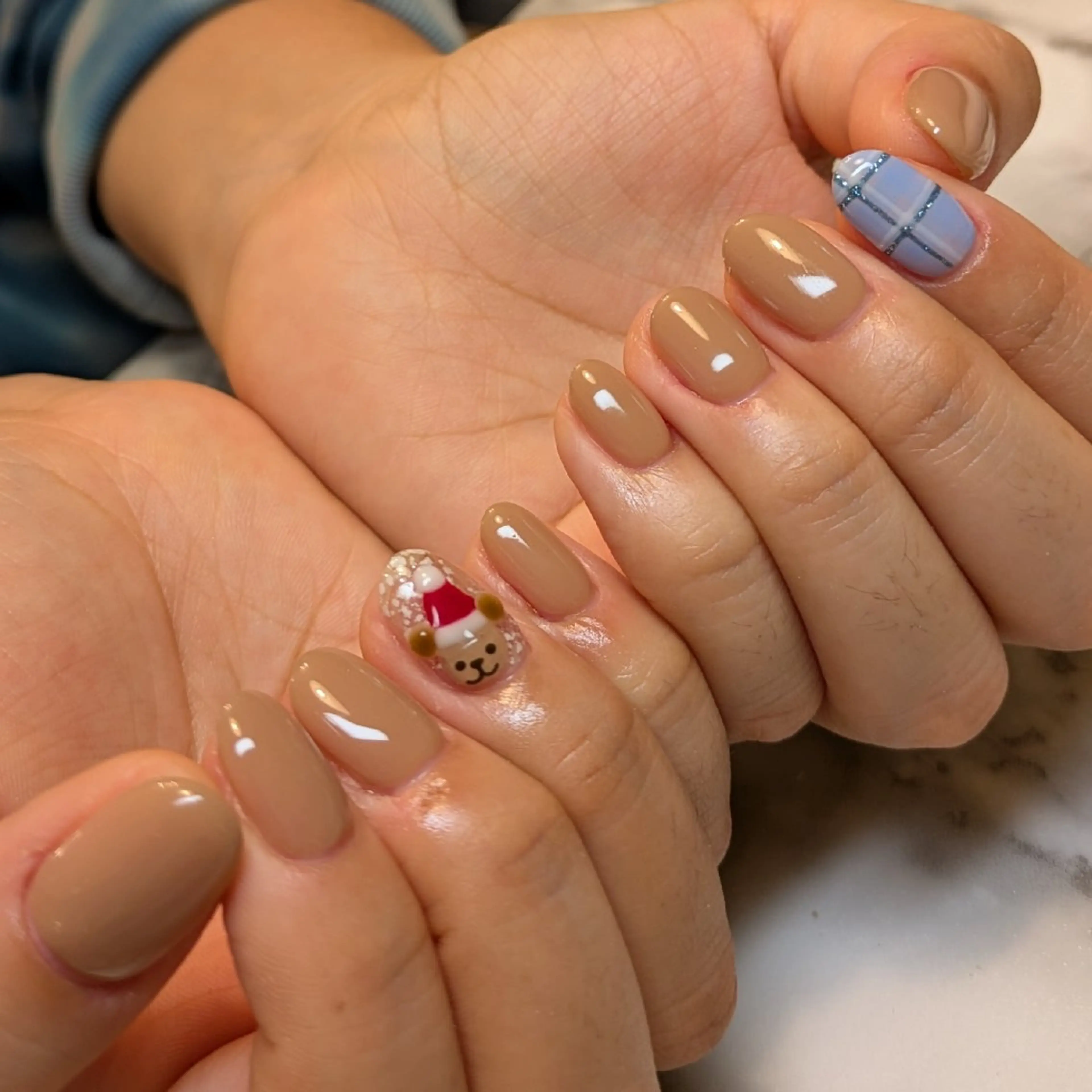 ネイル 冬ネイル ジェヌインネイル 河内のネイルデザイン