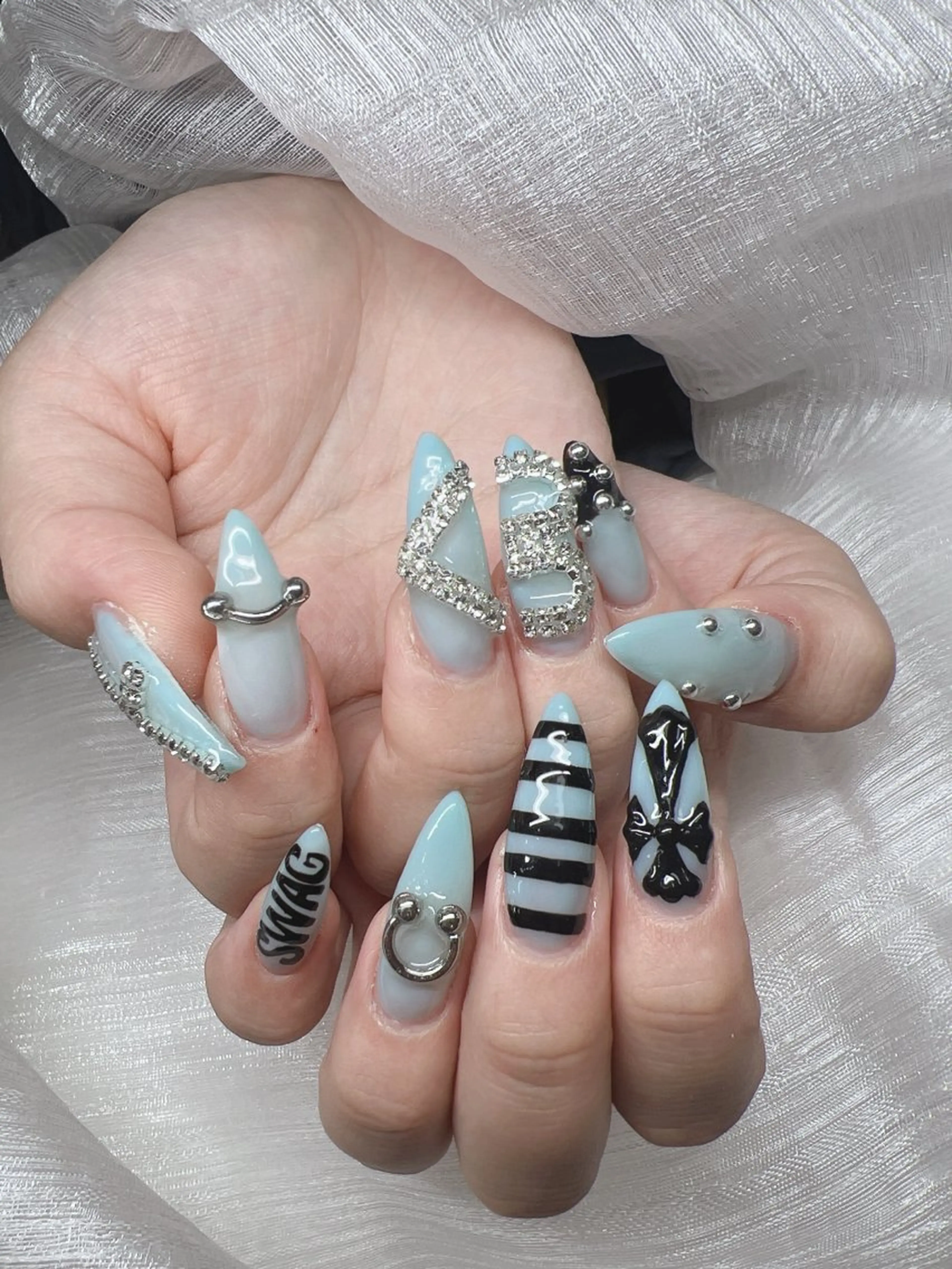 ネイル ハンドネイル Lee Nails チップ長さだし専門店のネイルデザイン