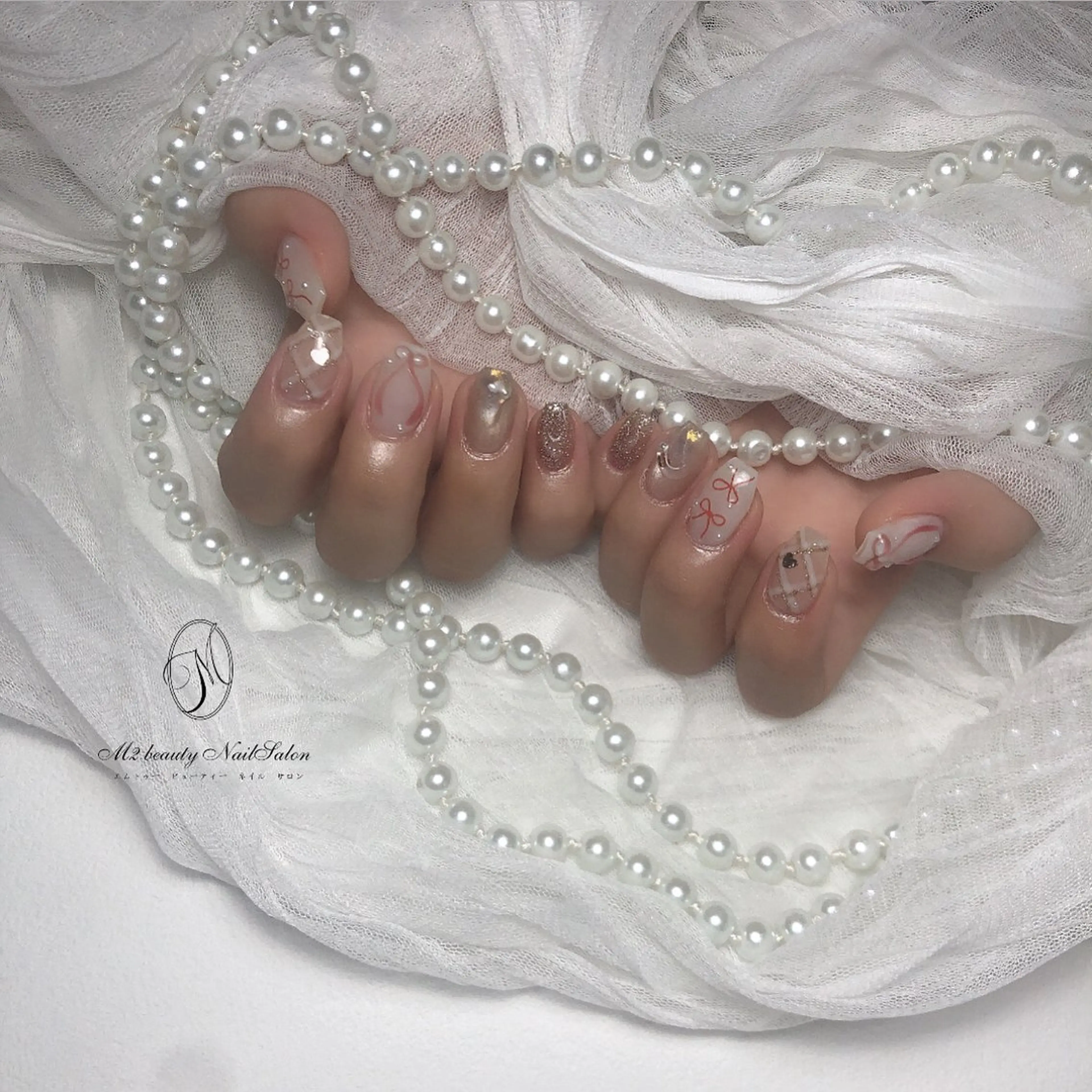 ネイル 長さ出し ジェルネイル パラジェル スカルプネイル ネイルチップ ハンドネイル M2 beauty Nankaのネイルデザイン