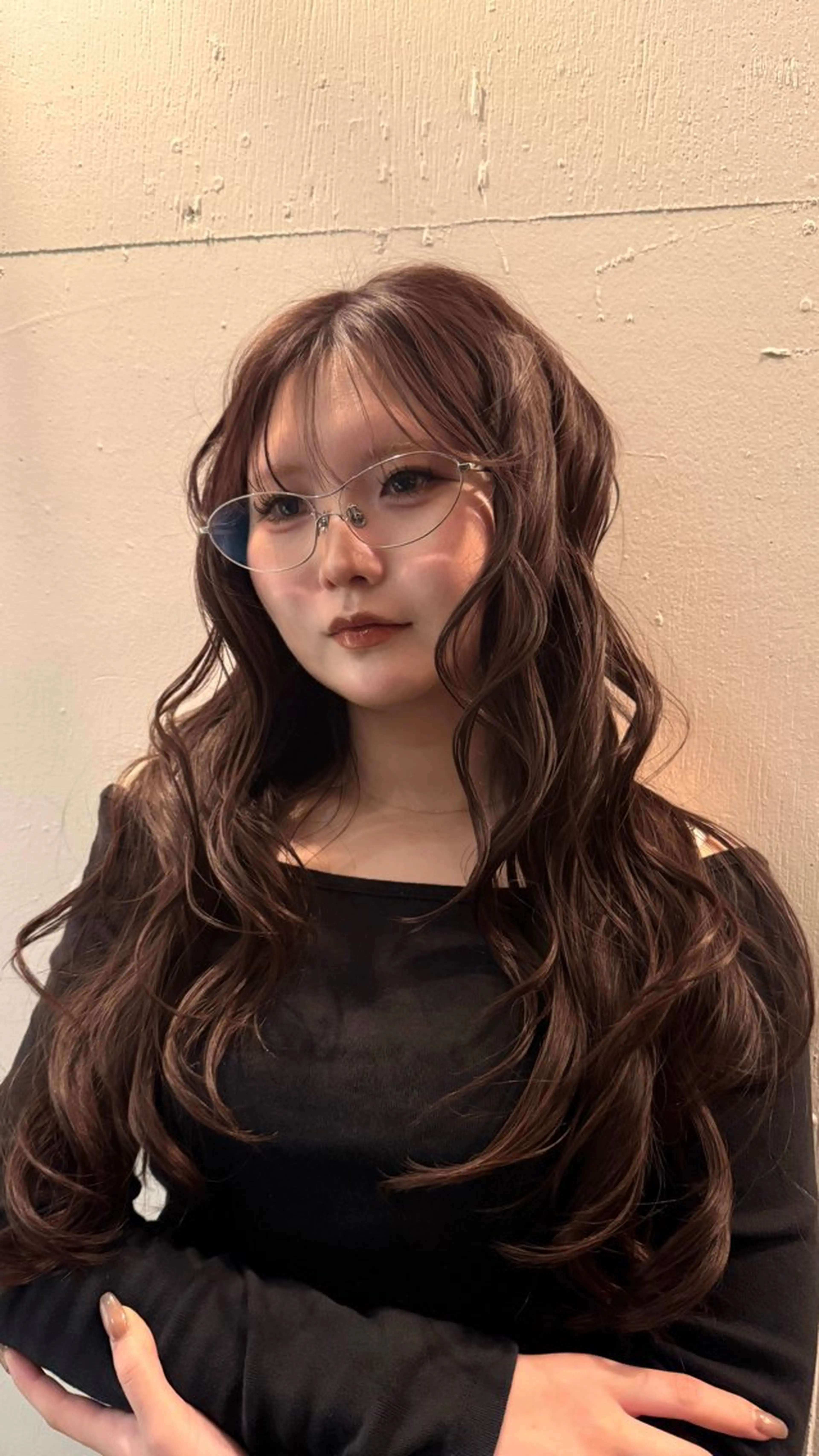 ロング カラー ブラウンカラー チョコレートブラウン ヘアカラー KAHO ☆のヘアスタイル