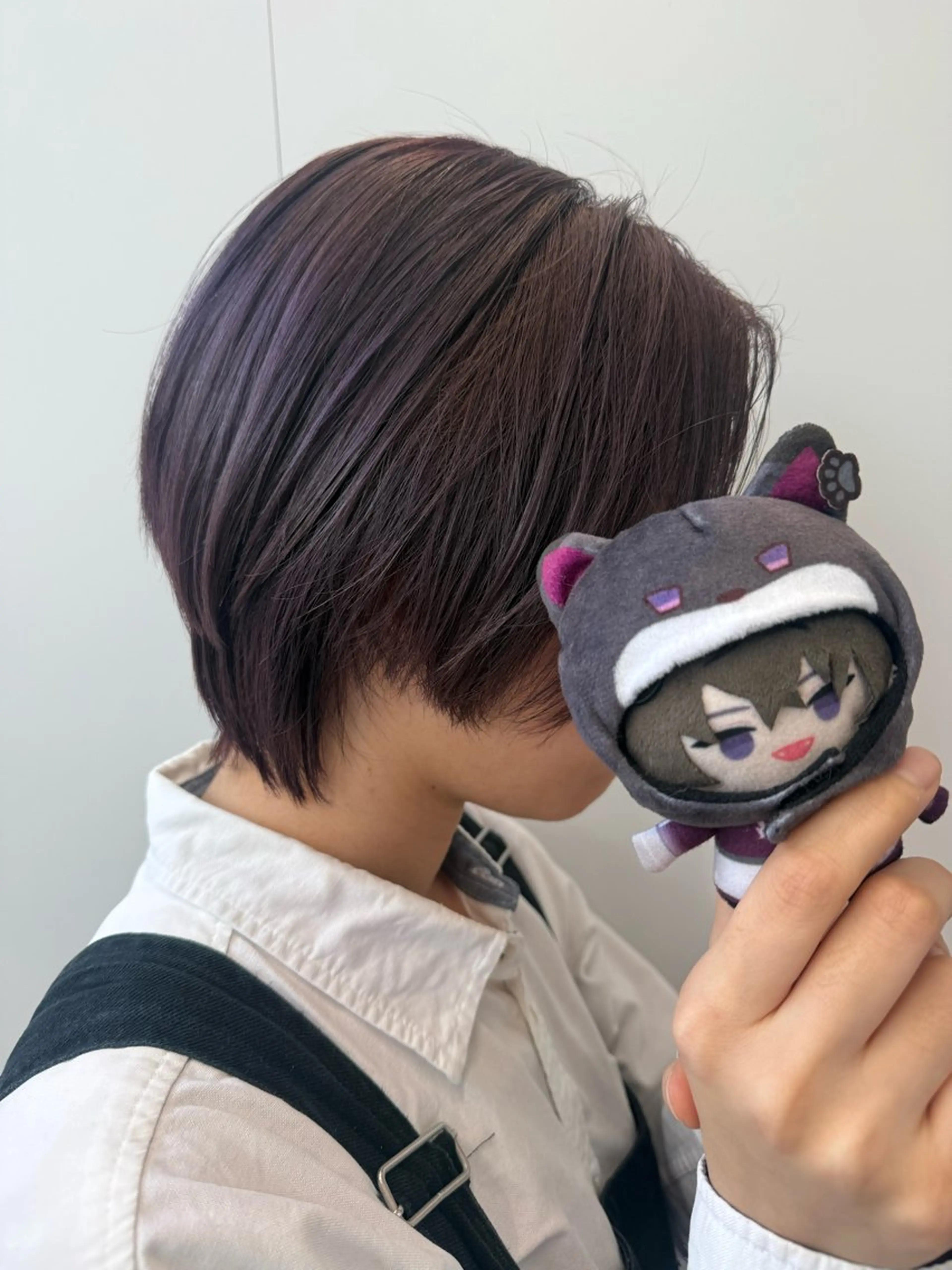 セミロング カラー ブリーチ ブラウンカラー ケアブリーチ ダブルカラー ラベンダーカラー ヘアカラー トリートメント インナーカラー 推し ブリーチ  髪質改善のヘアスタイル