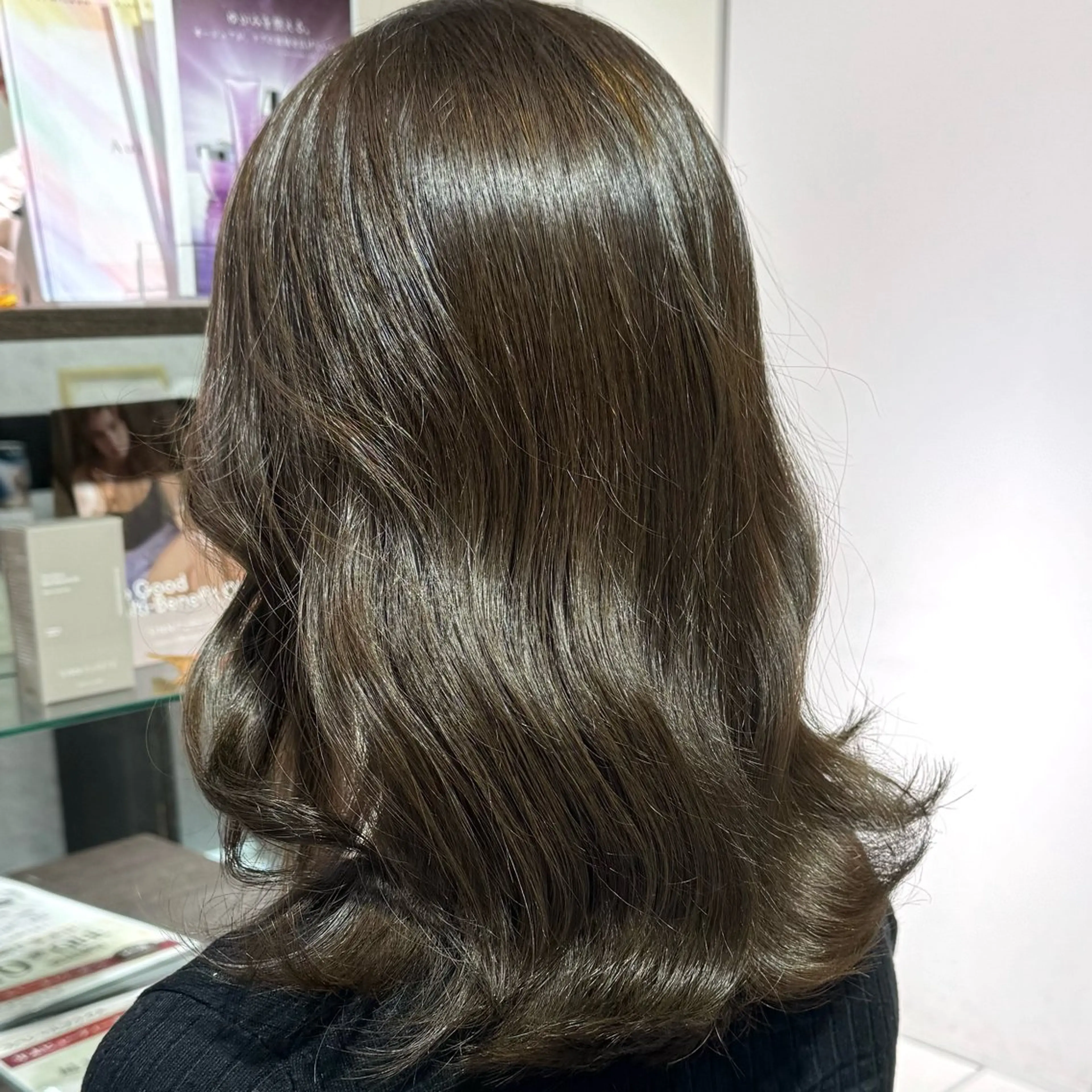 ミディアム カラー ヘアアレンジ ヘアカラー ブリーチなしカラー /新百合ヶ丘/安形翔のヘアスタイル