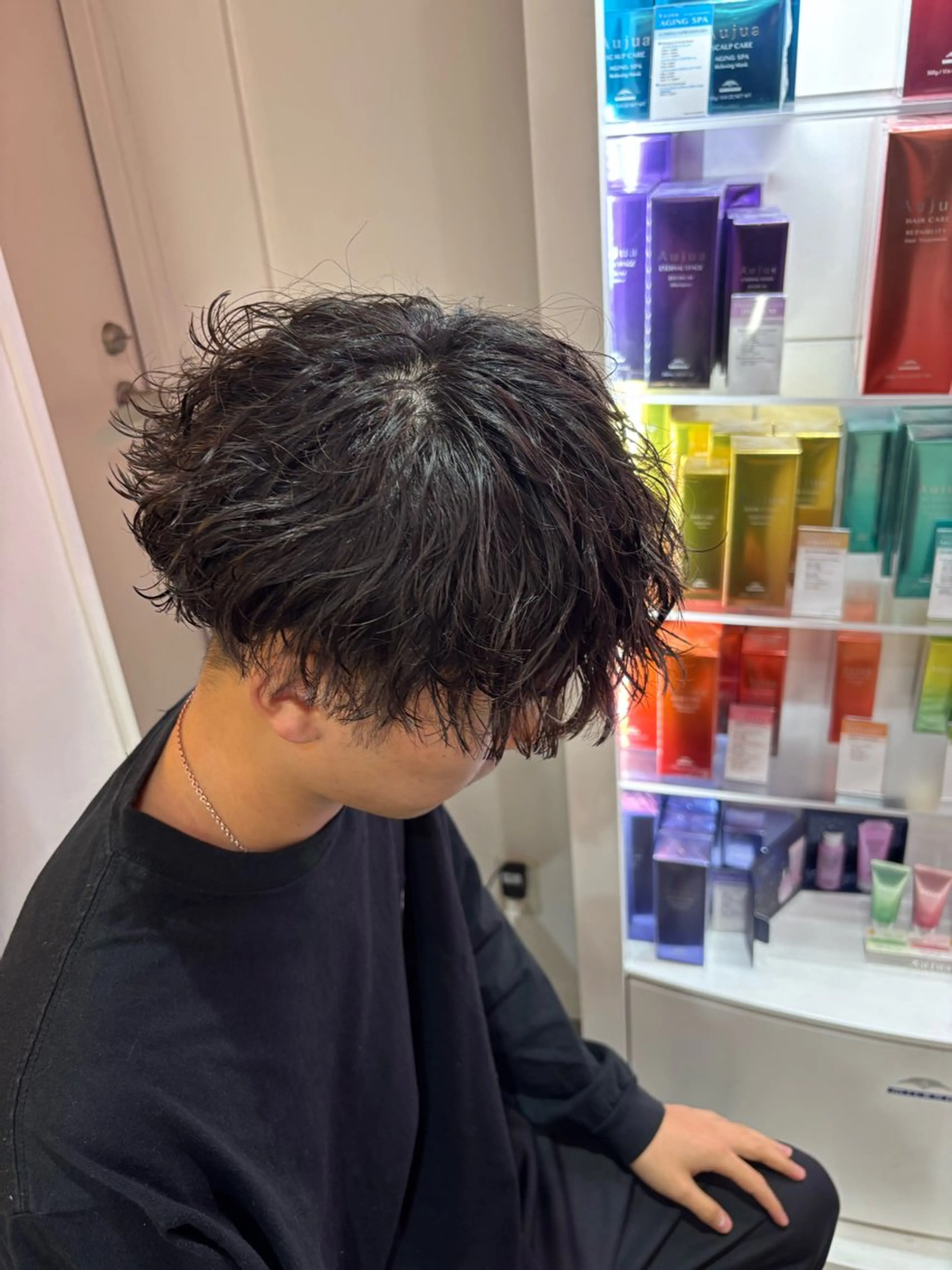 パーマ メンズ カット パーマ トリートメント ヘッドスパ ヘアセット フェザーの鬼 🇰🇷yutoのヘアスタイル