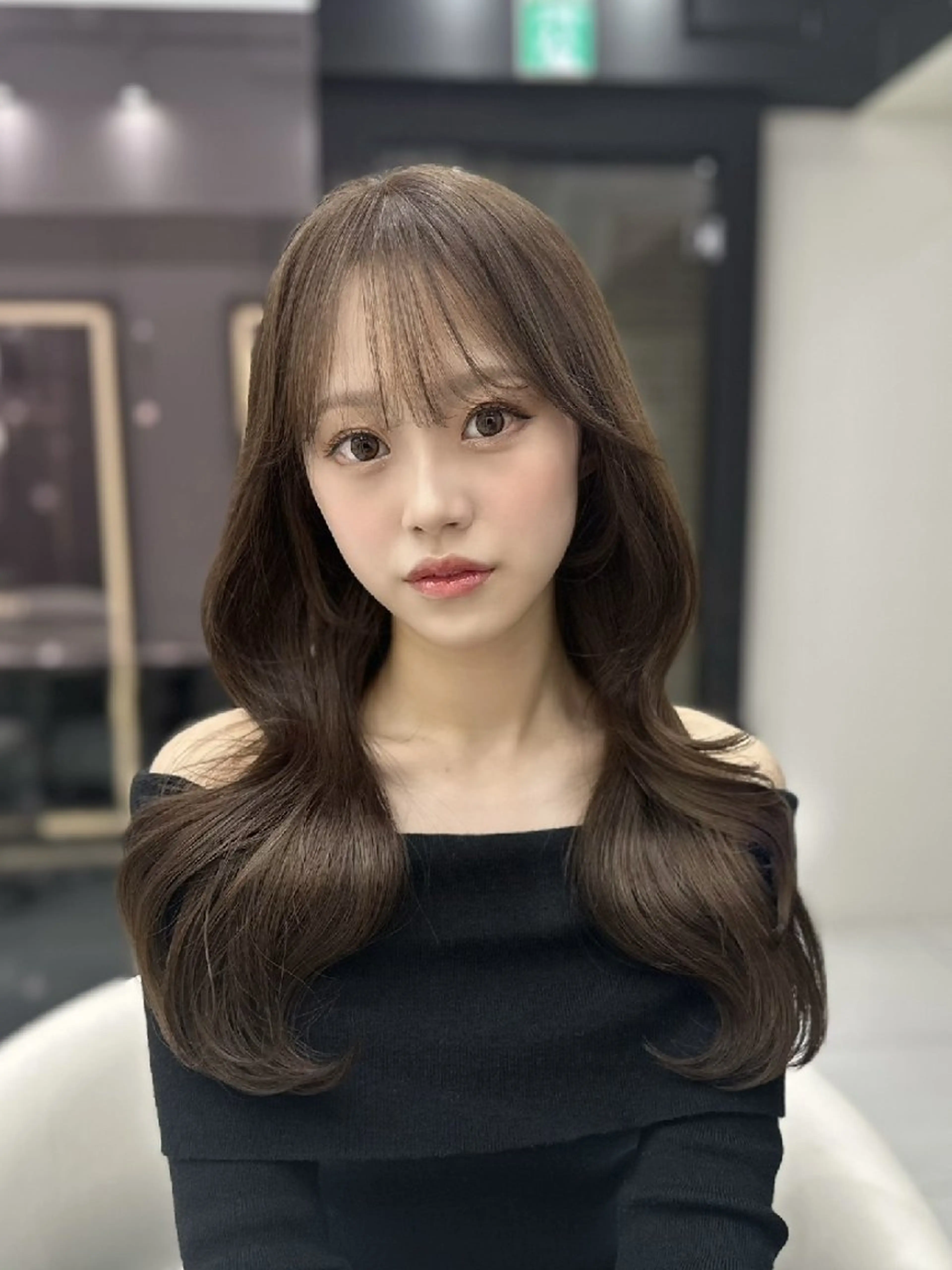 ロング カット ヘアカラー トリートメント 新宿/韓国レイヤー/ 髪質改善/ 佐藤のヘアスタイル