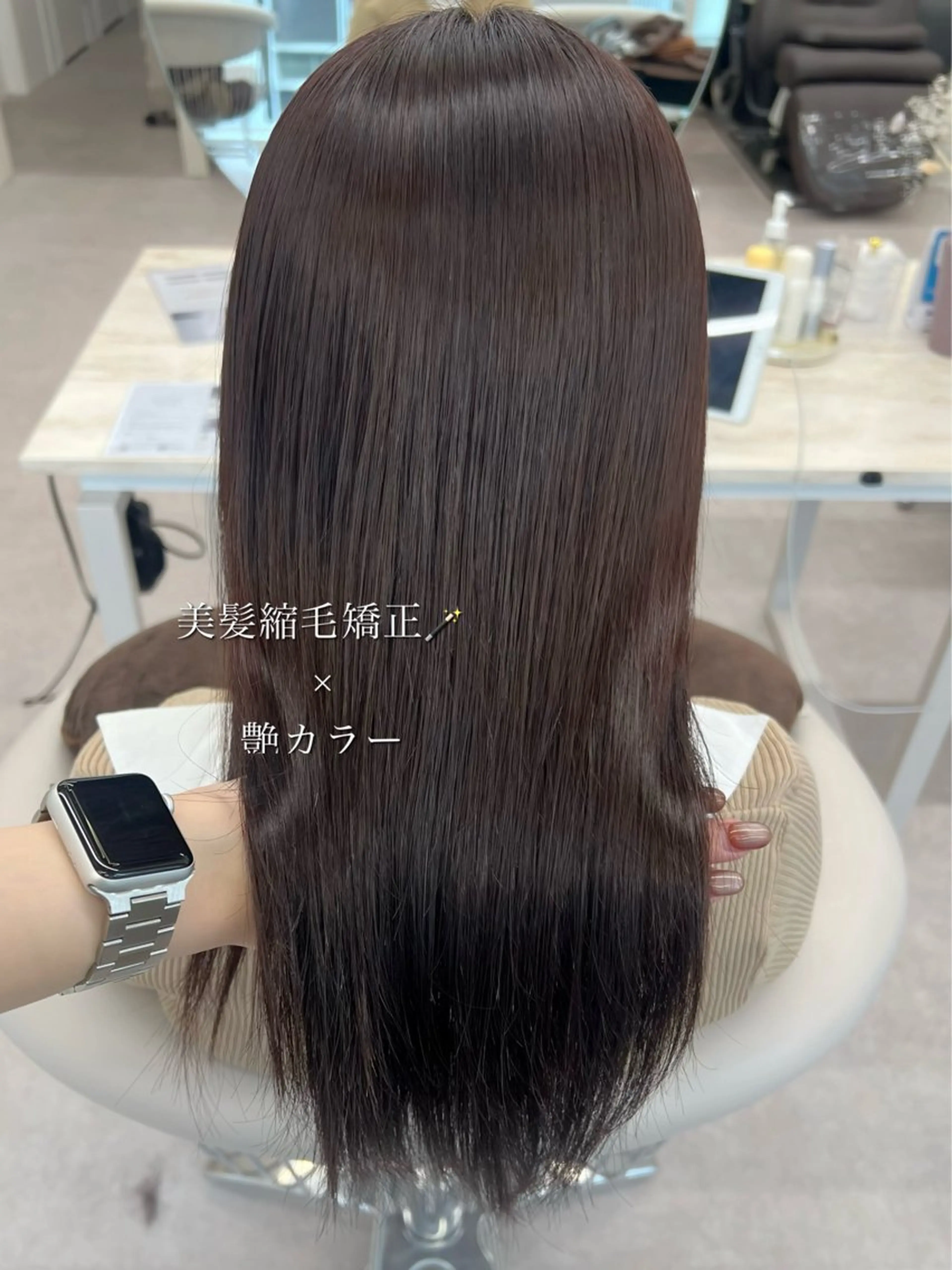セミロング カラー 縮毛矯正 カット ヘアカラー 縮毛矯正 トリートメント 美髪矯正/髪質改善/ 艶髪🤍伊藤梨紗のヘアスタイル