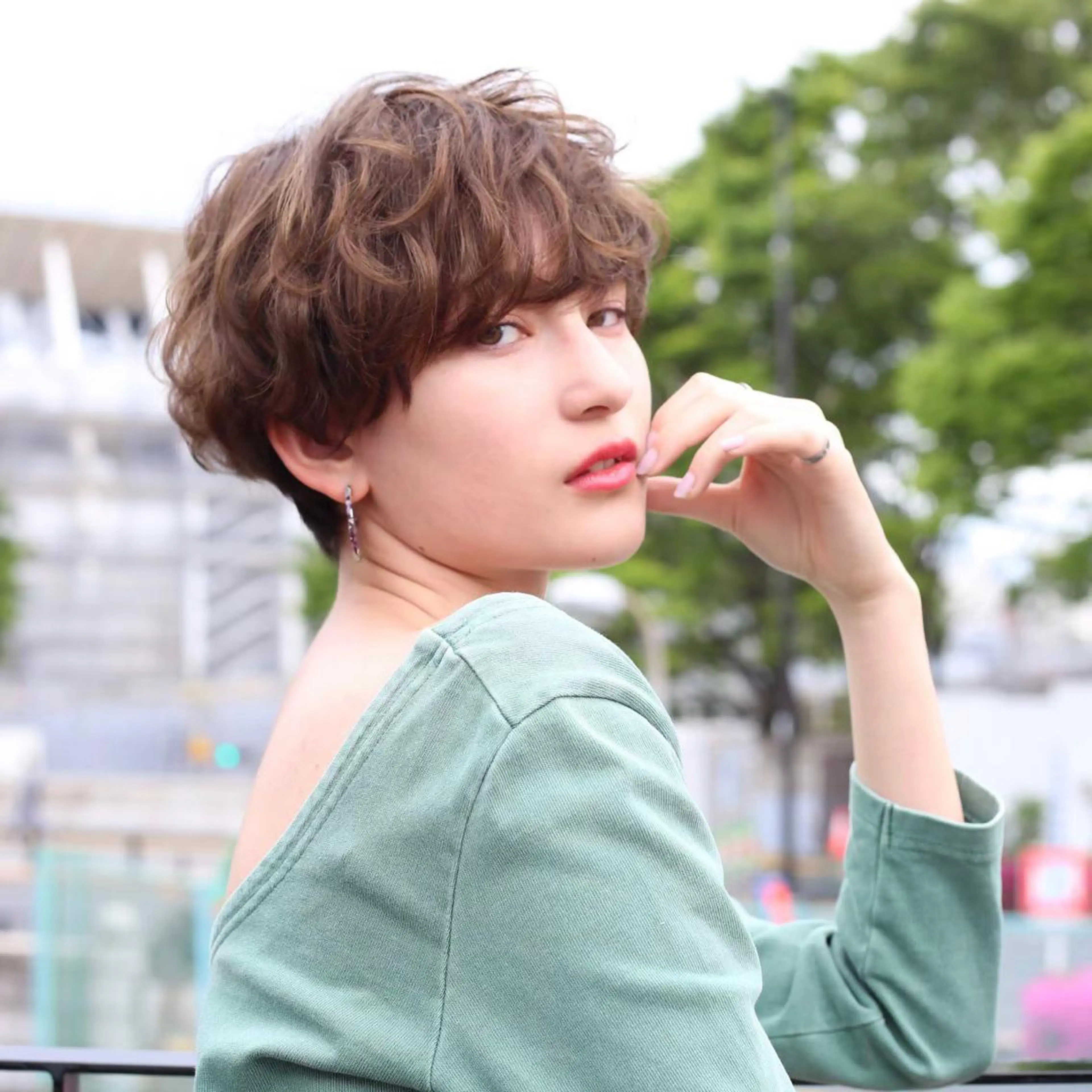 ショート 【完全個室】髪質改善 暖色カラー/山崎唯奈のヘアスタイル