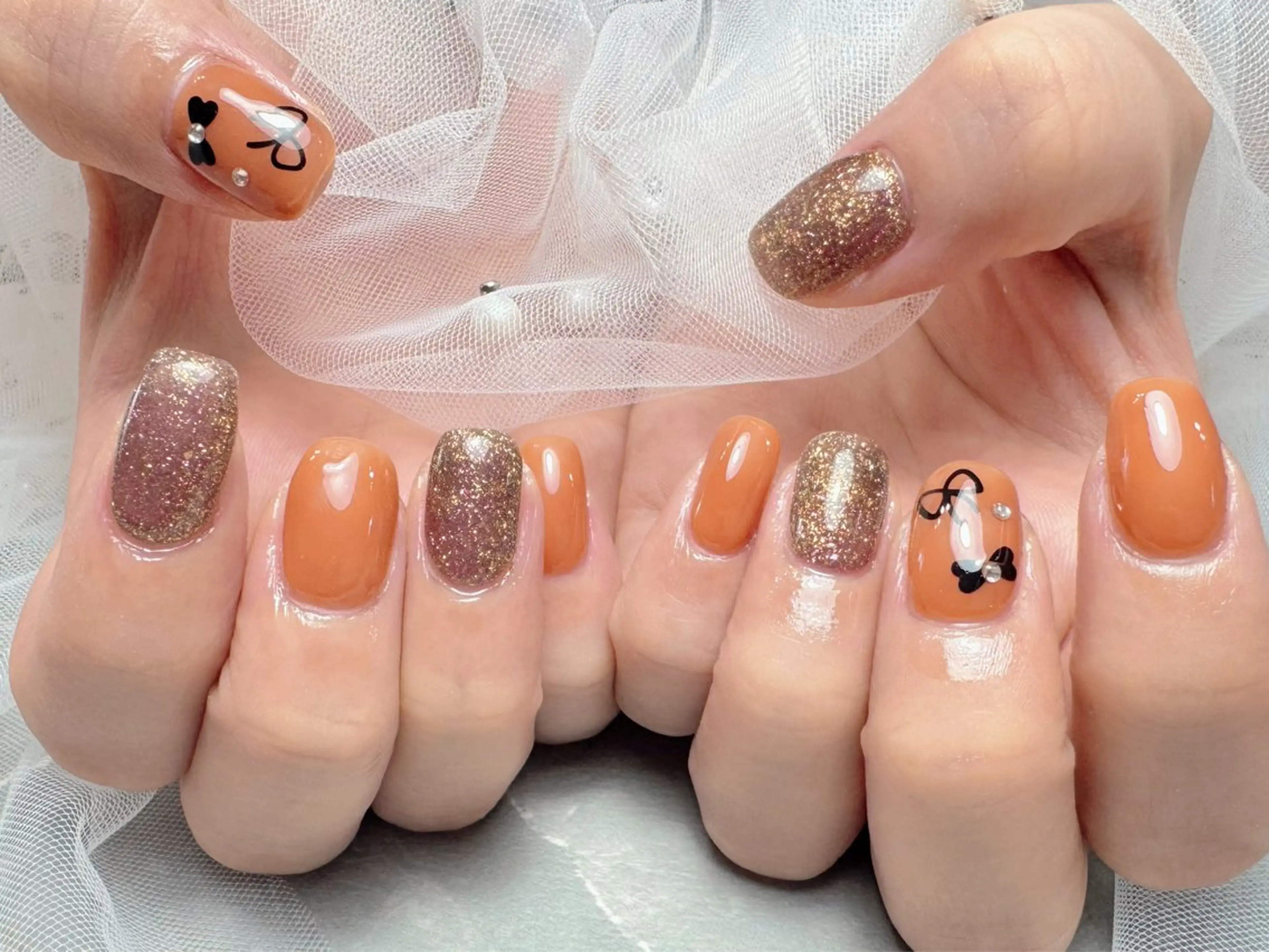 ネイル ハンドネイル マジック ミラーのネイルデザイン