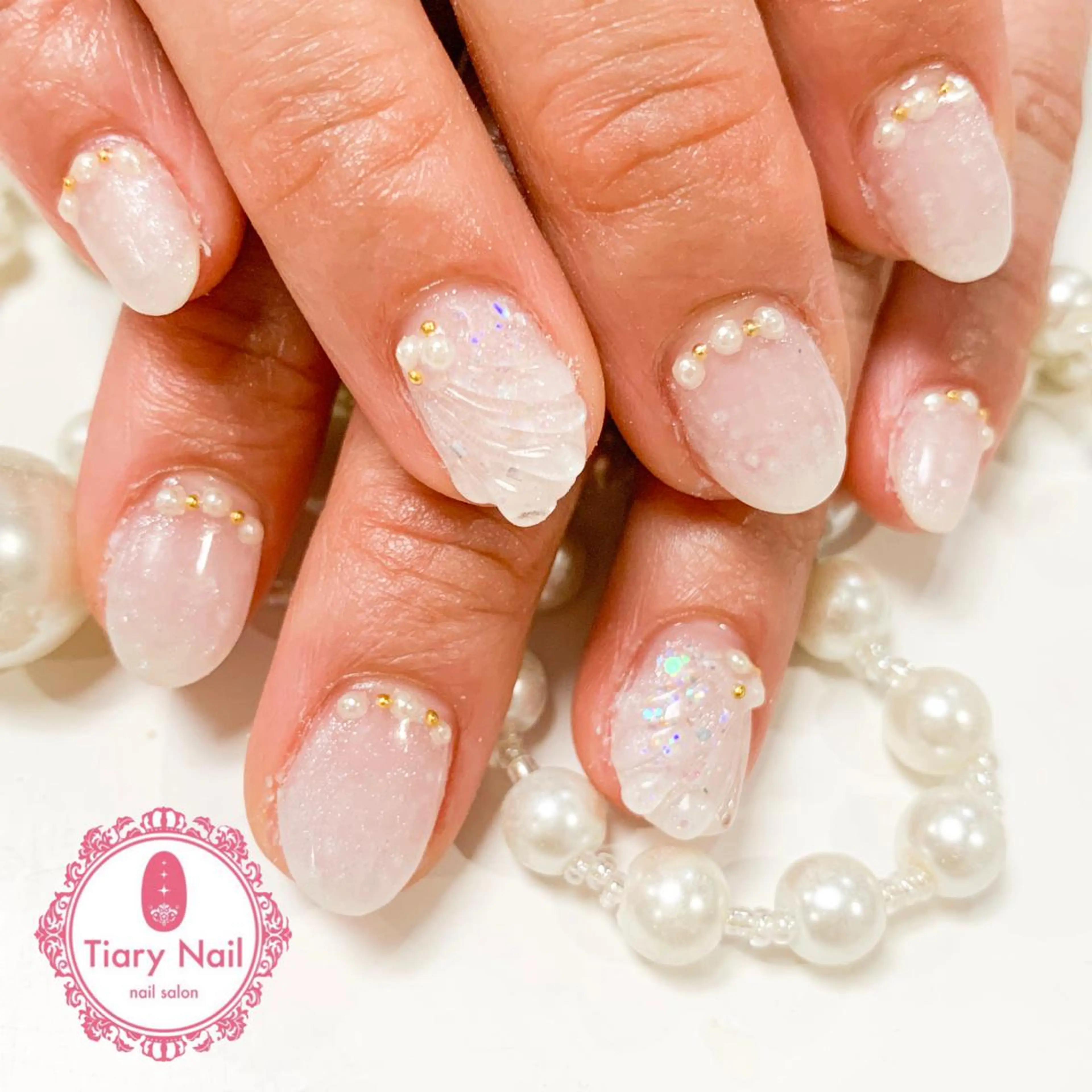 ネイル ハンドネイル 💗🪽Tiary Nail🪽💗のネイルデザイン