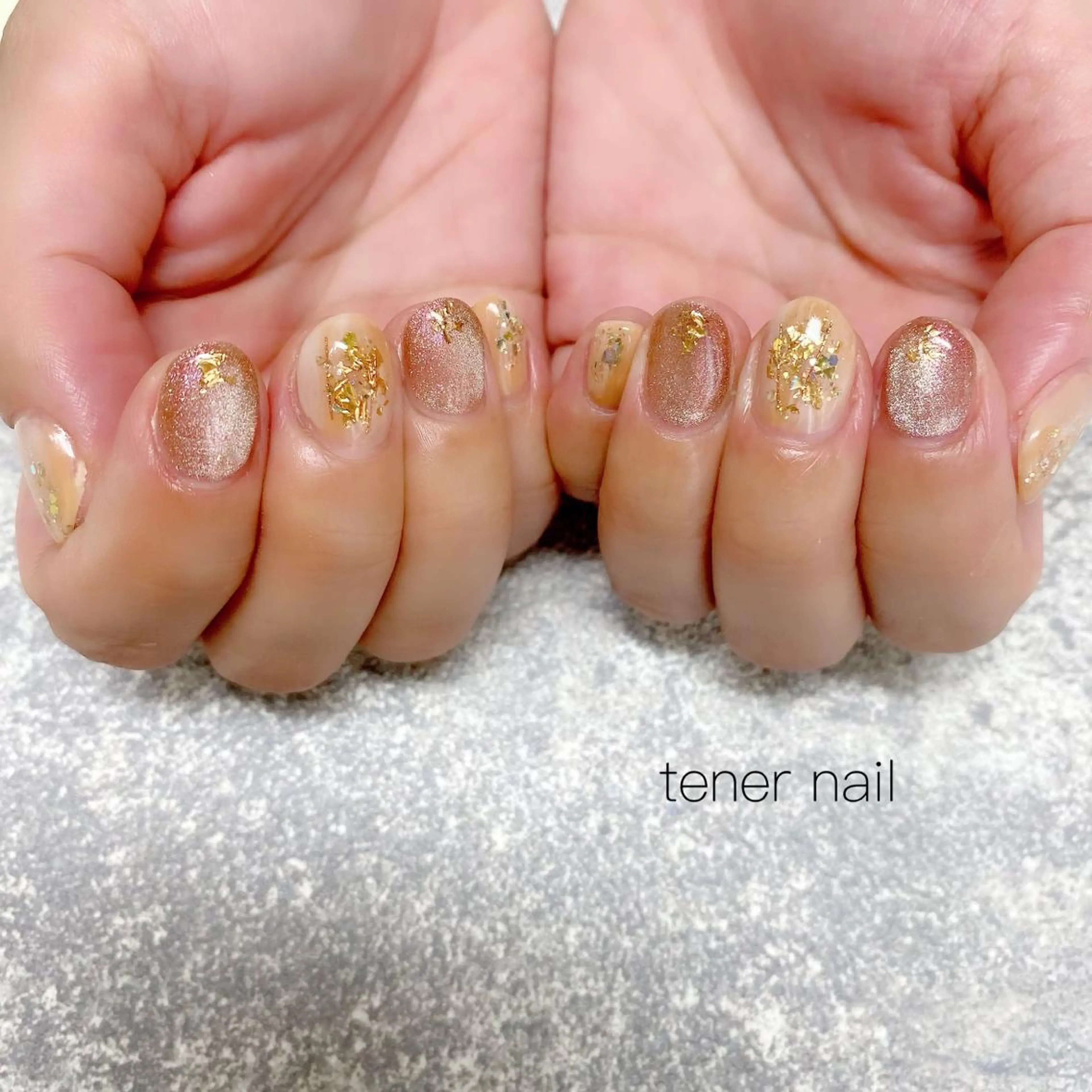 ネイル キラキラネイル ニュアンスネイル テネルネイル tener nailのネイルデザイン