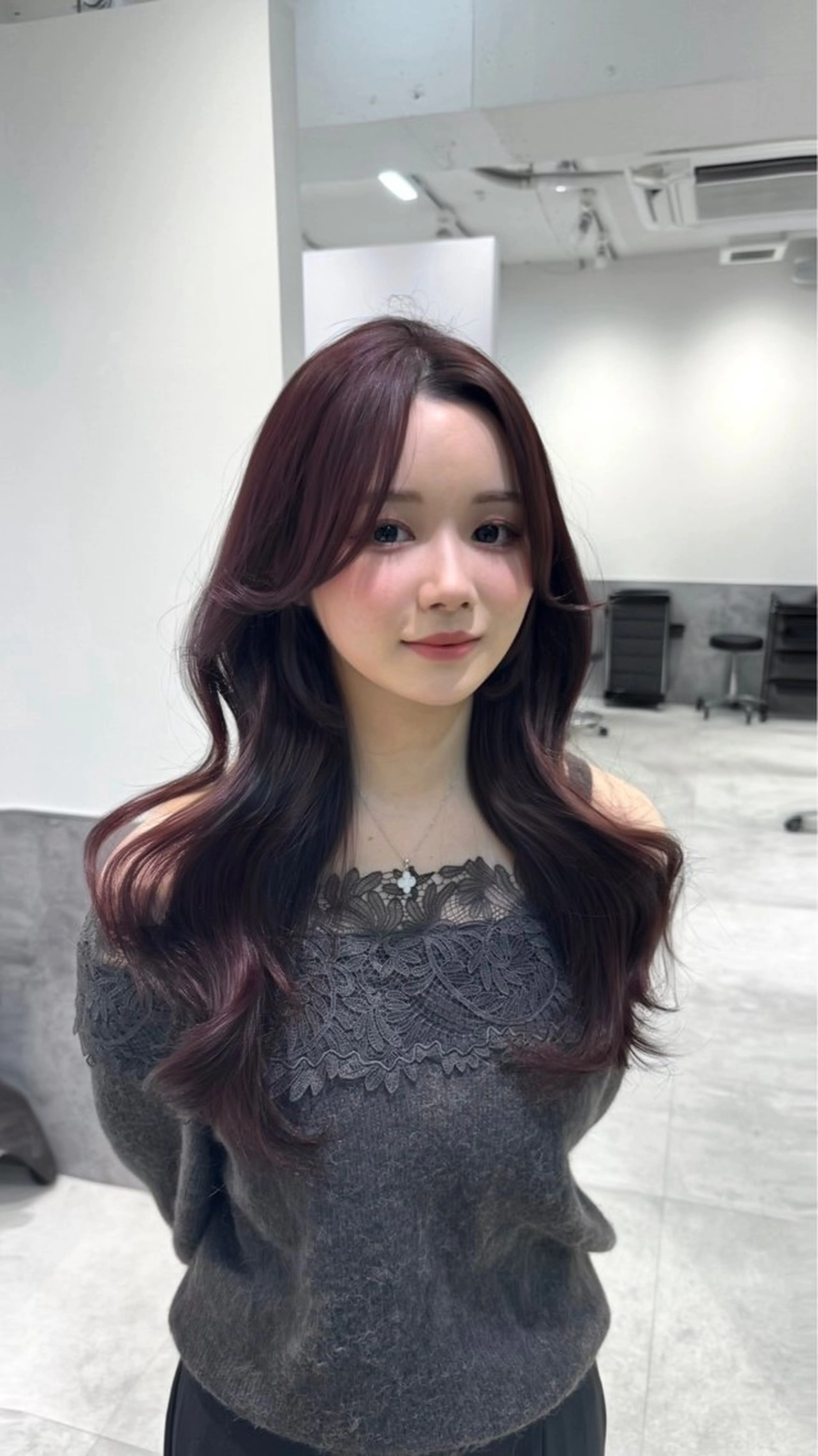 ロング カラー ブリーチ ブラウンカラー ブリーチなしカラー カット ヘアカラー トリートメント GO TODAY 原宿Verno店所属・韓国系支持率No.1 レイヤー特化/きょうのヘアスタイル