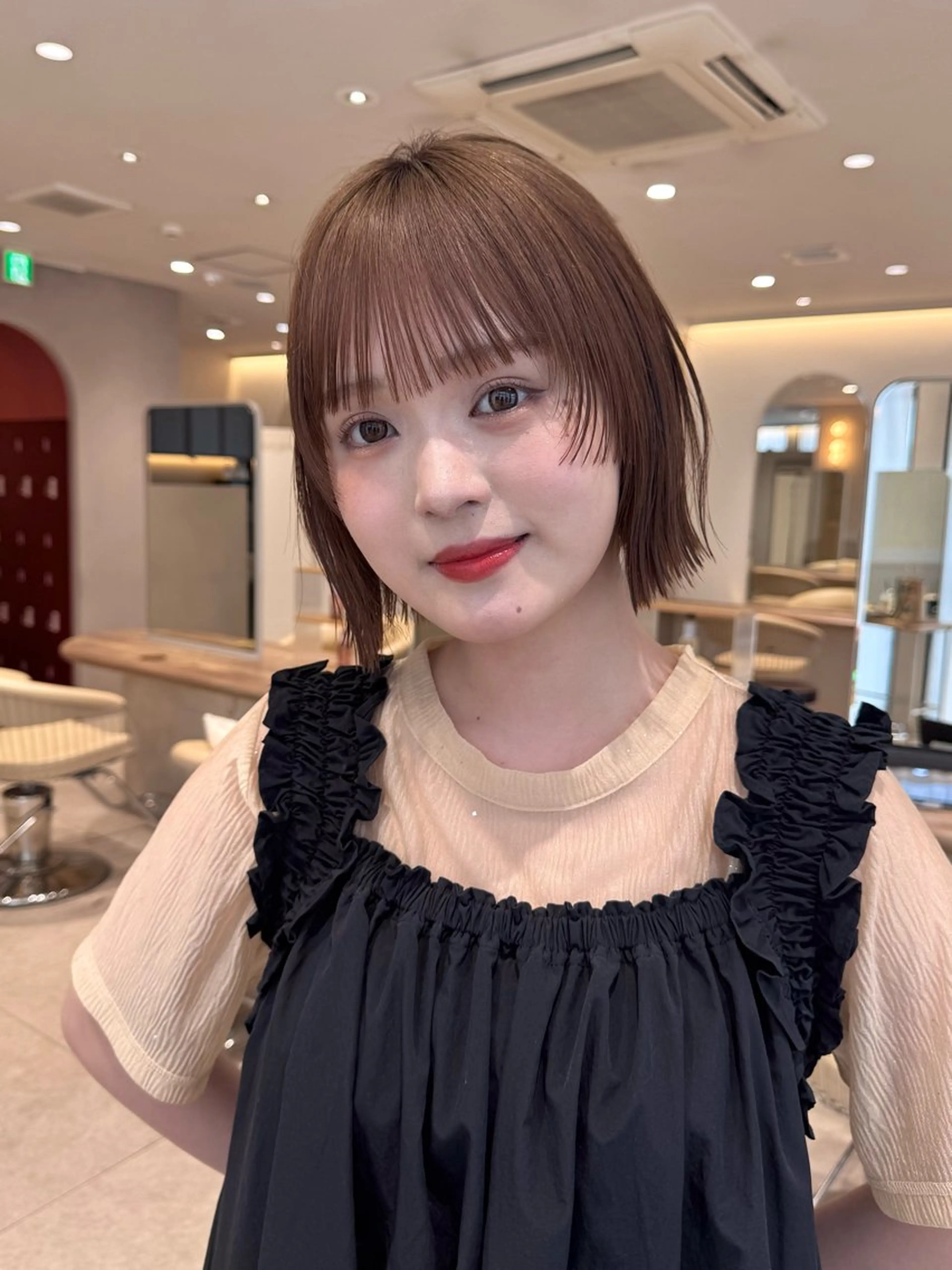 【ショート​〜​ボブ専用】カット×透明感カラー×Aujua 3stepのトリートメント🉐🫧の写真